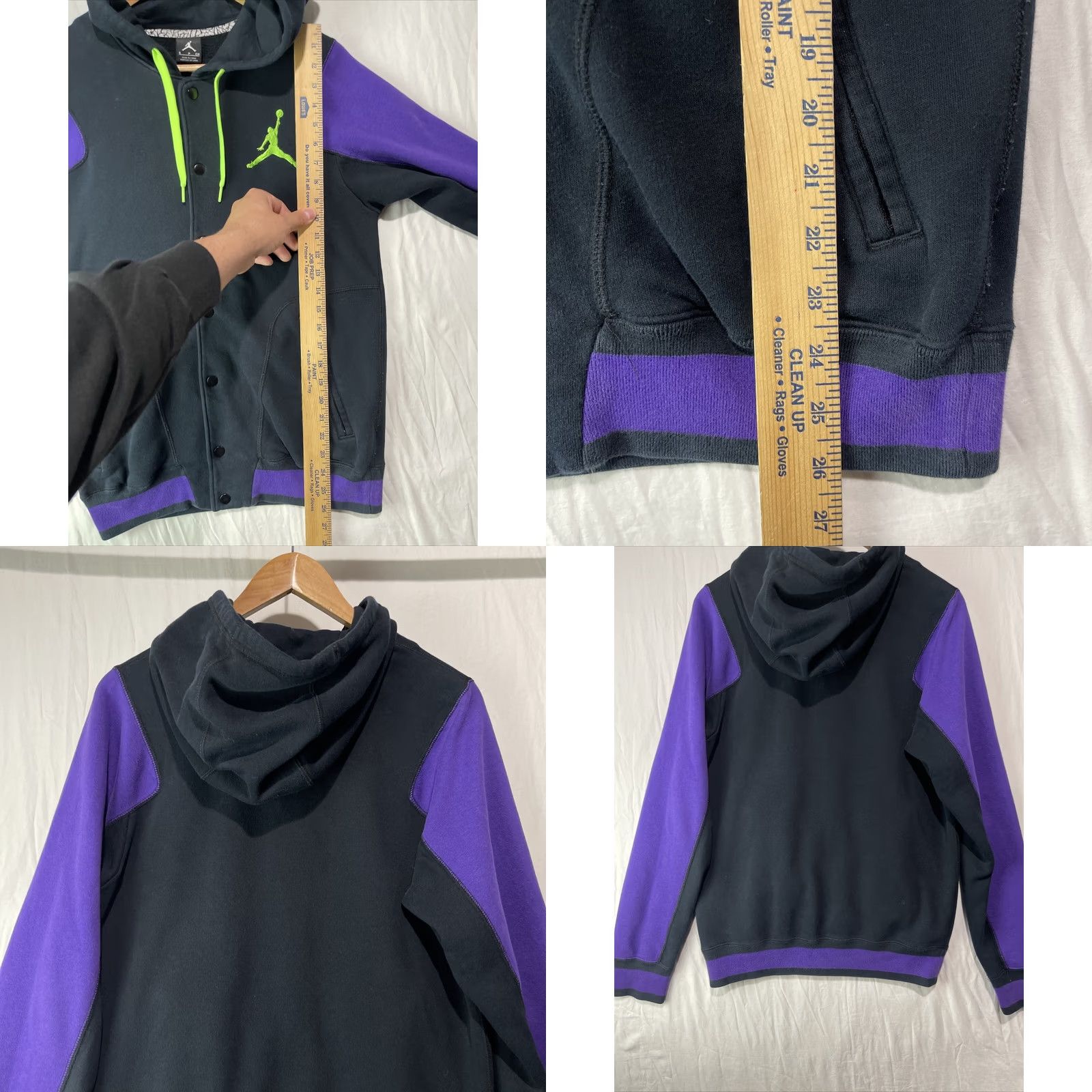 Jordan Brand Air Jordan Jacket Mens Small Black Purple Varsity Hoodie 2.0 Joker Elephant Nike Size US S / EU 44-46 / 1 - 9 Thumbnail