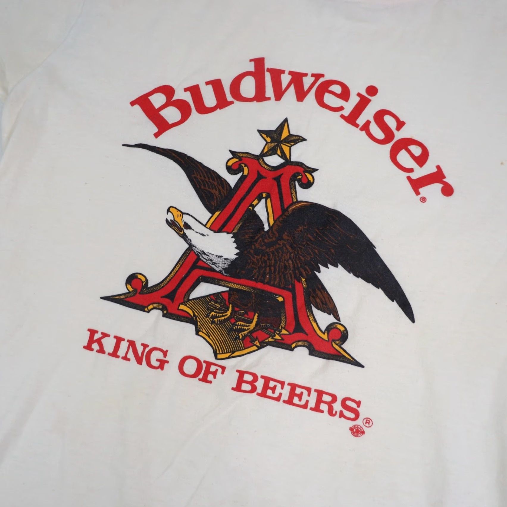 Budweiser VINTAGE Budweiser King of Beers Graphic T Shirt White M Mens 19"x27" Size US M / EU 48-50 / 2 - 4 Thumbnail