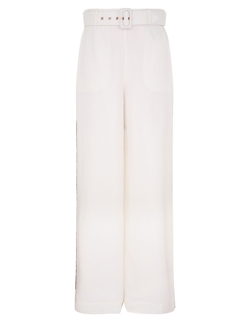 Zimmermann oc11z0825 Belted Chain Pant in Cream Size 28" / US 6 / IT 42 - 1 Thumbnail