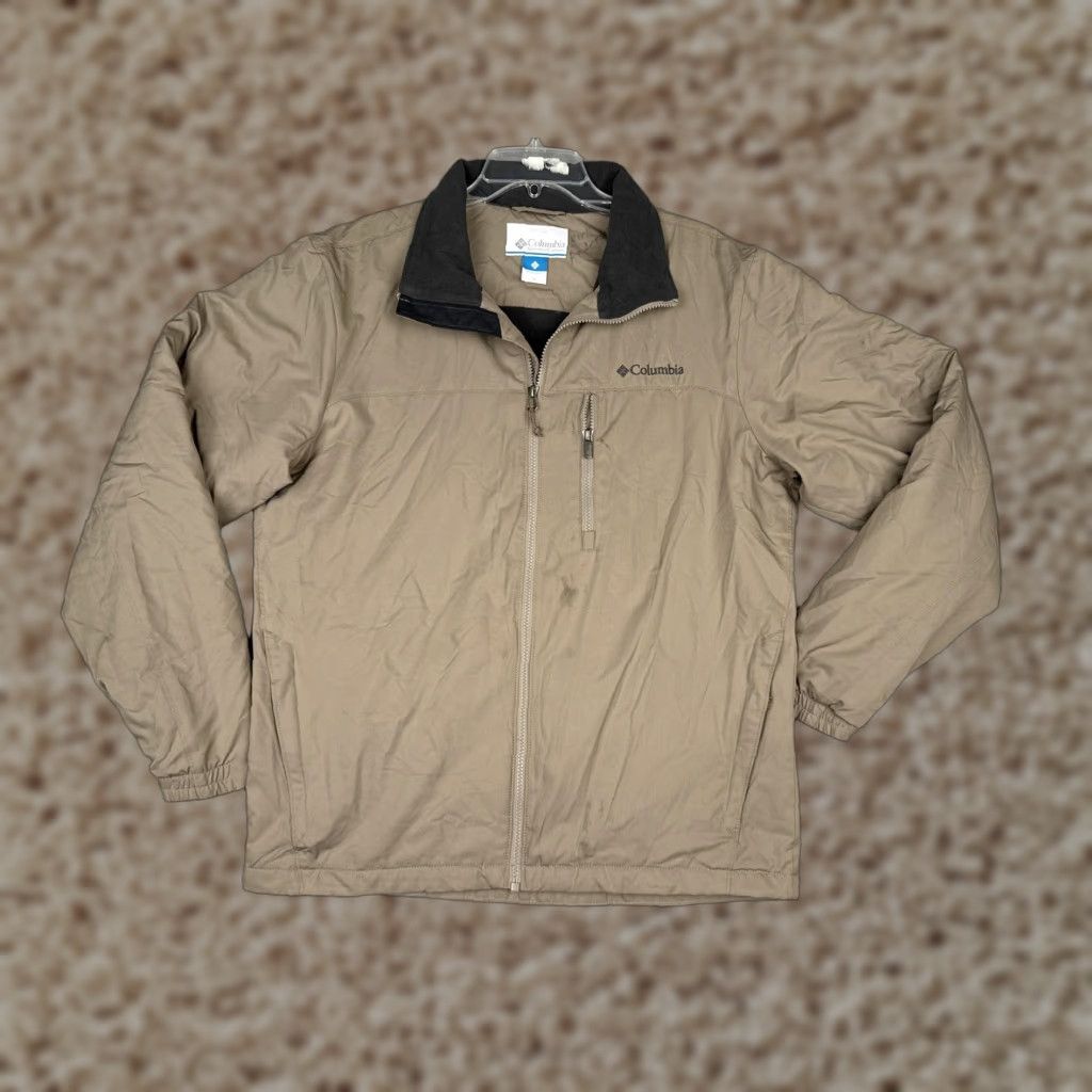 Vintage Columbia Jacket Mens M Beige Fleece Full Zip Windbreaker Outdoor Casual Hiking Walking Outdoor Windbreaker Mens Beige Jacket Size US M / EU 48-50 / 2 - 1 Thumbnail