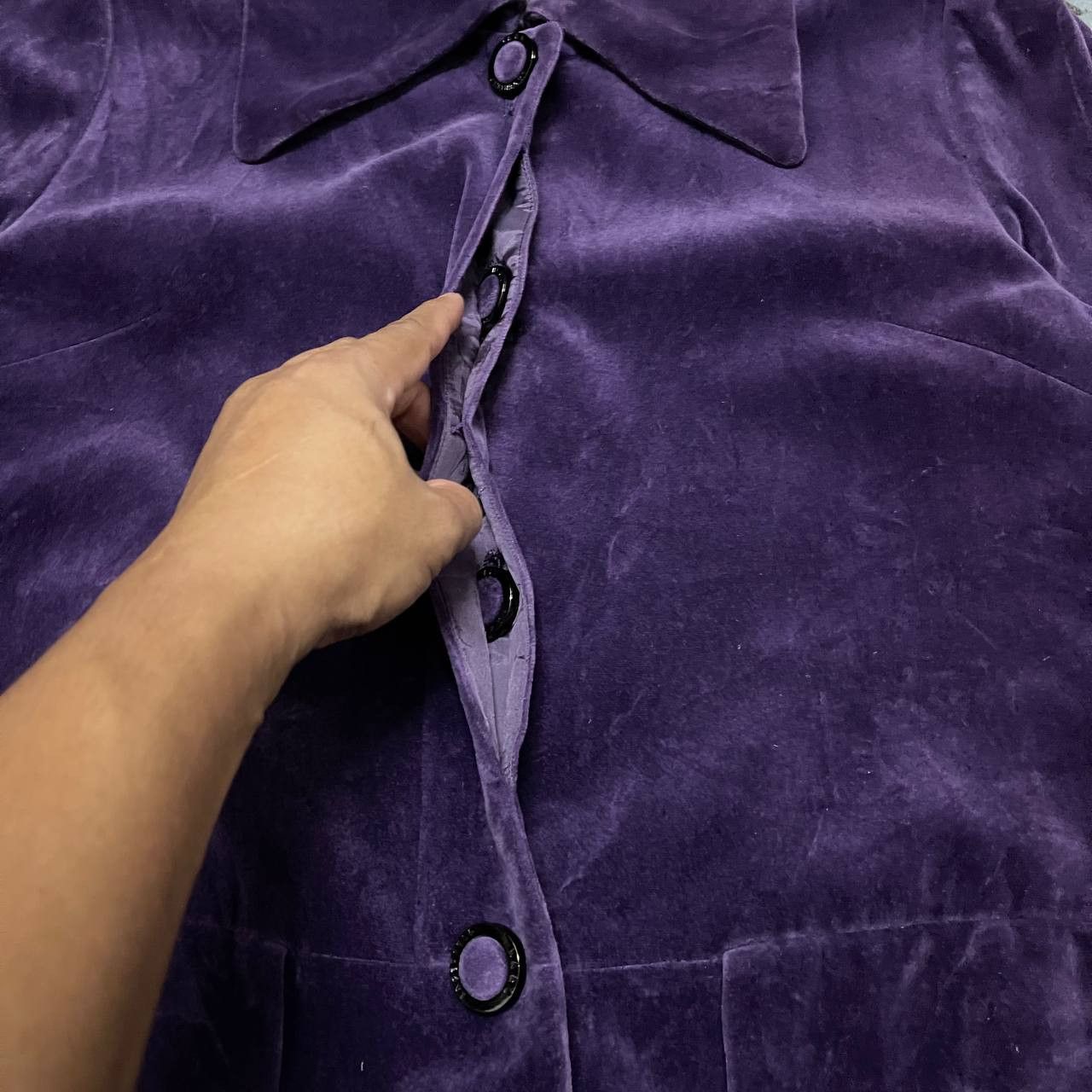Karl Lagerfeld Karl Lagerfeld Velvet Long Coat Purple Size US S / EU 44-46 / 1 - 6 Thumbnail