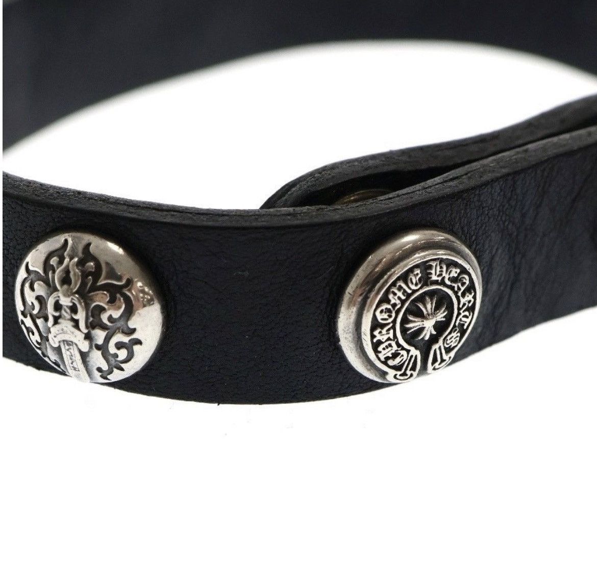 Chrome Hearts Chrome Hearts Vine Dagger Black Leather Bracelet Size ONE SIZE - 6 Thumbnail