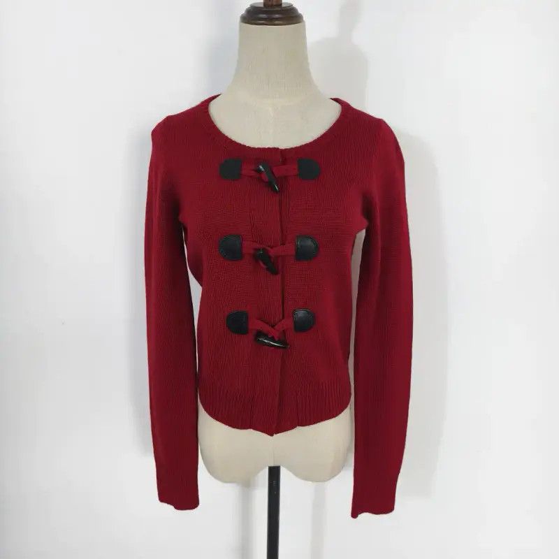 Burberry Burberry Red Wool Long Sleeve Cardigan Size M / US 6-8 / IT 42-44 - 1 Thumbnail