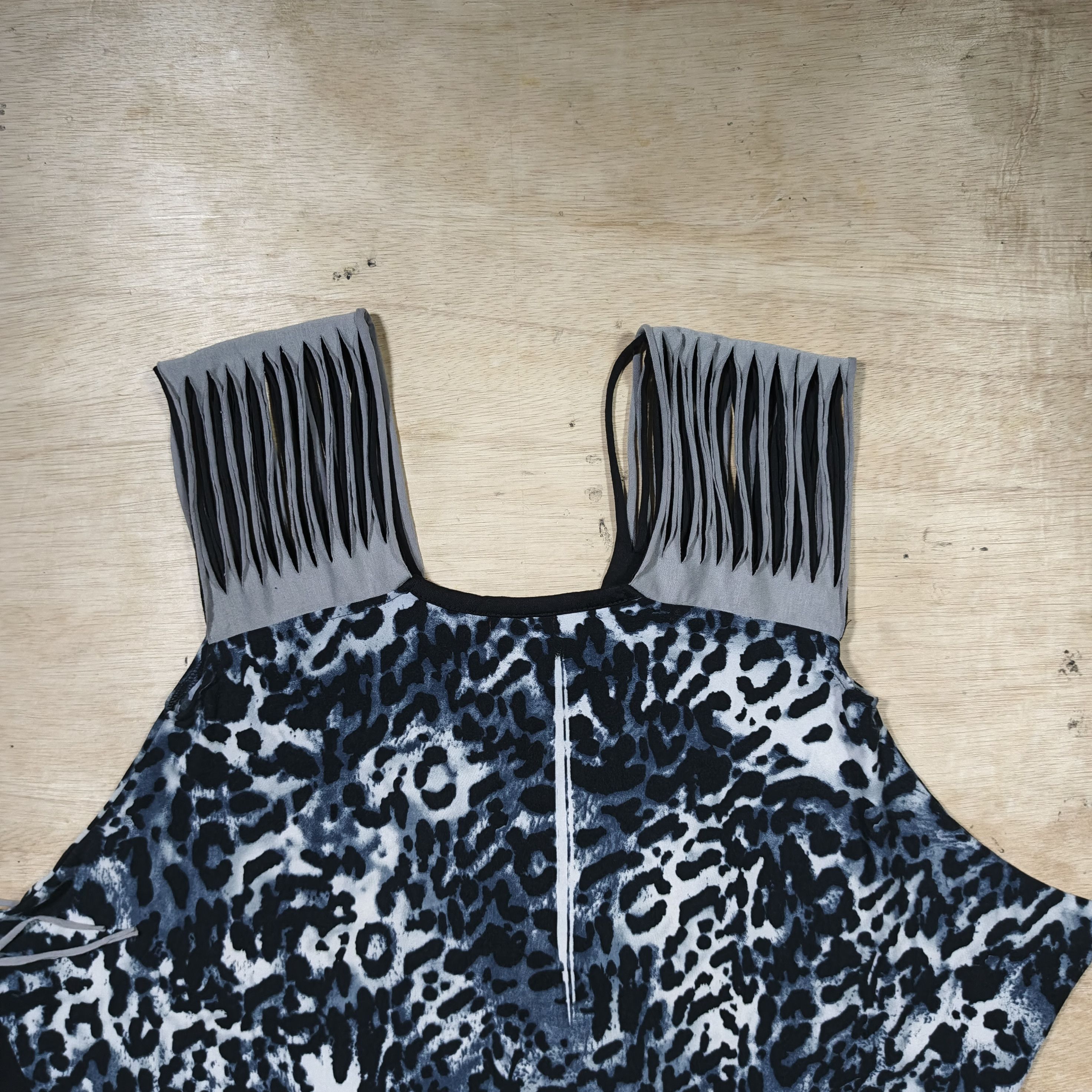 Other Cherie 00's Leopard Print Fringe Tank Top Size L / US 10 / IT 46 - 6 Thumbnail