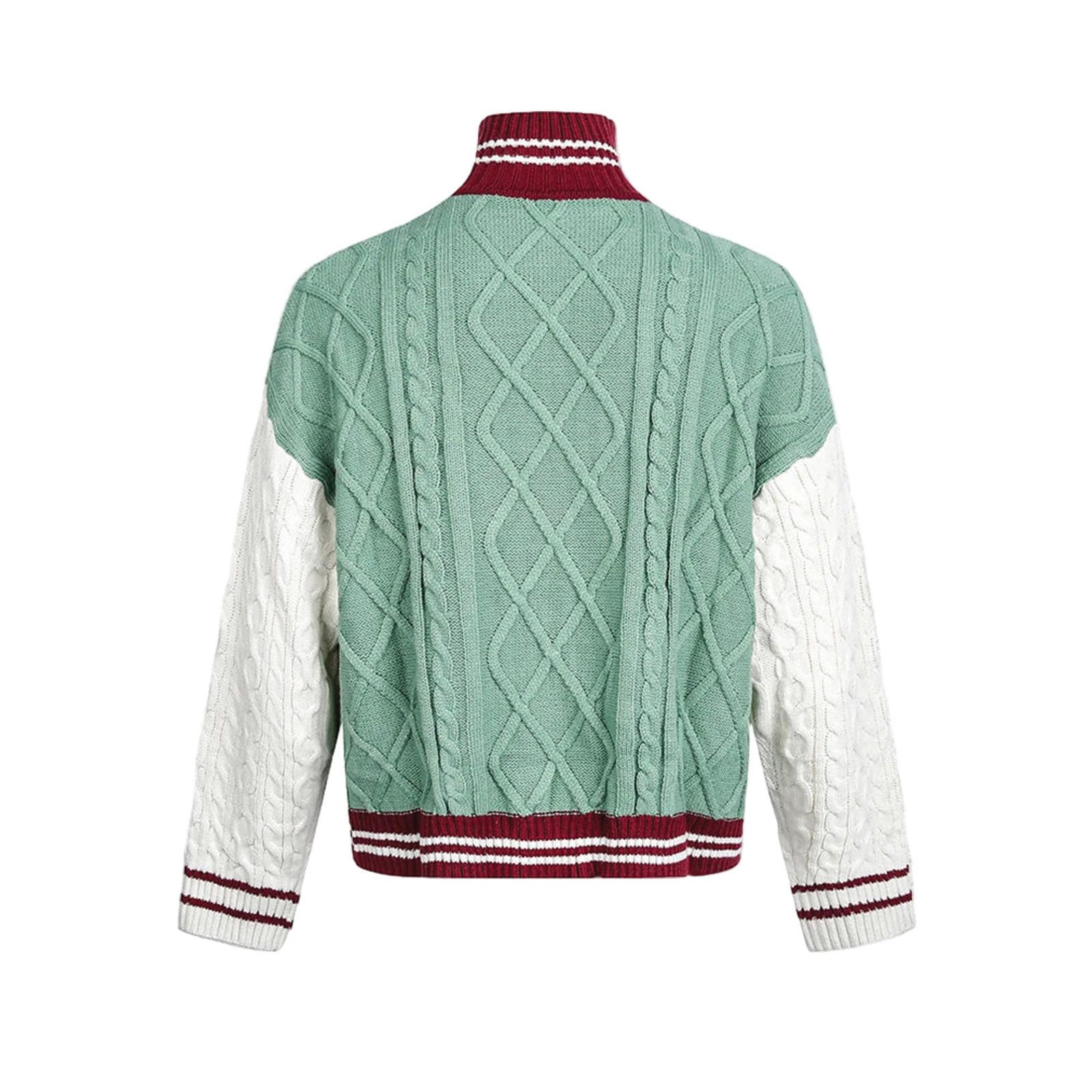 Other Soft Geometry Zip Sweater | Dual-Tone Cable-Knit Size US M / EU 48-50 / 2 - 2 Thumbnail