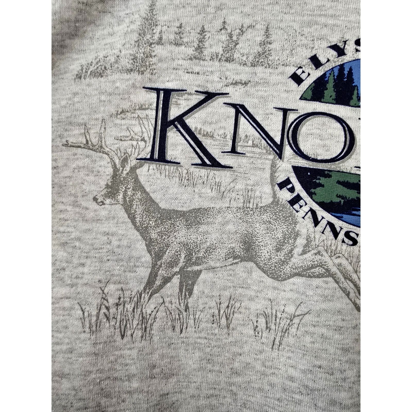 Jerzees Vintage Wildlife Deer Pennsylvania Knoebels Gray L Shirt 90s Size US L / EU 52-54 / 3 - 4 Thumbnail