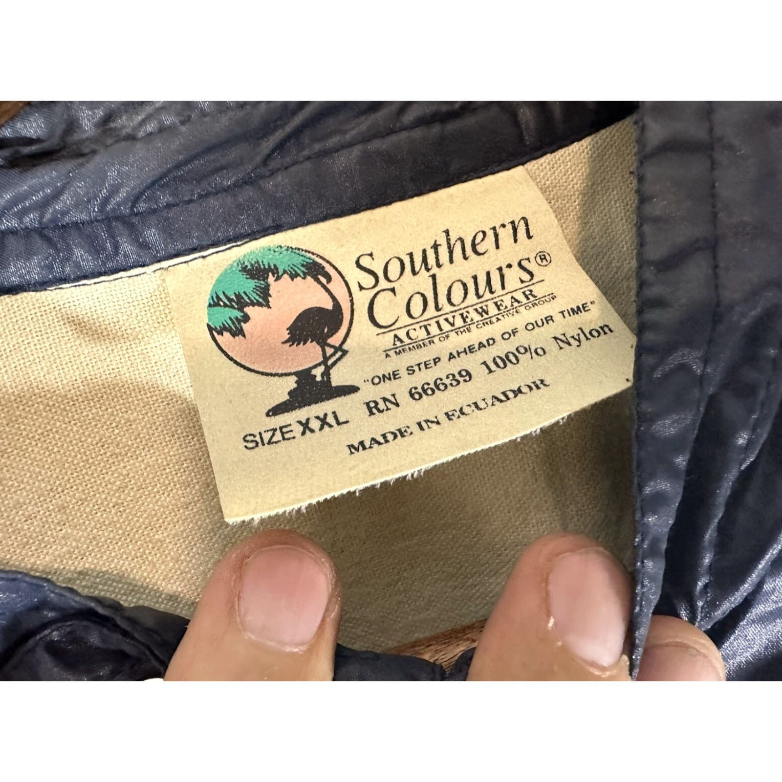 Vintage VINTAGE Southern Colours Men's Racing Windbreaker Jacket Blue 2XL Size US XXL / EU 58 / 5 - 4 Thumbnail