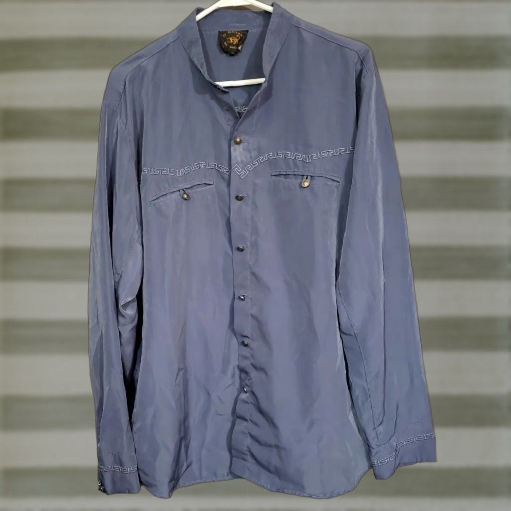Durango VINTAGE El Alacran De Durango Button-Up Shirt Western Cowboy Long Sleeve Blue Mens XL Size US XL / EU 56 / 4 - 1 Thumbnail