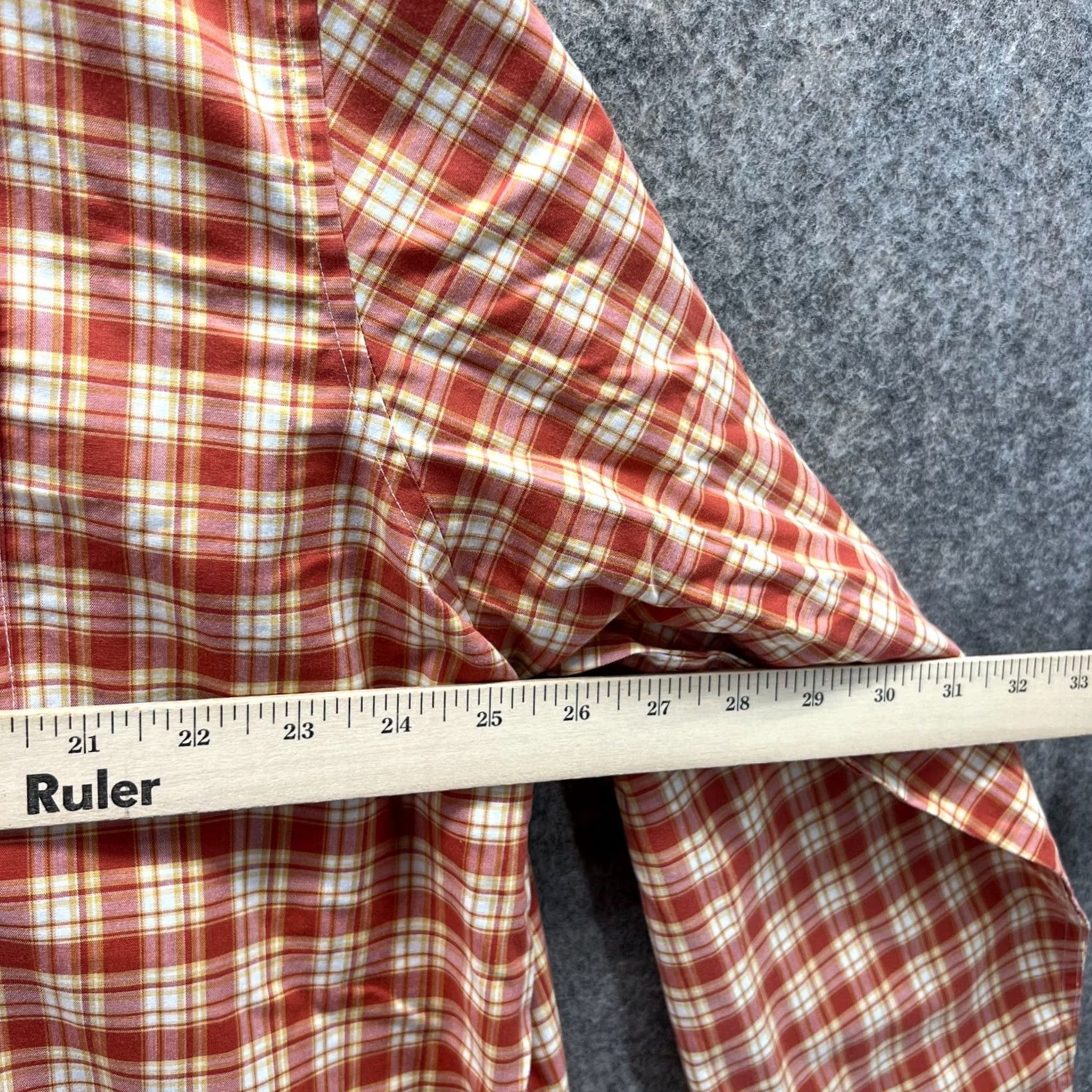 Vintage VINTAGE L.L.Bean Shirt Men XL Orange Plaid Button-Up Tall Casual Size US XL / EU 56 / 4 - 3 Thumbnail
