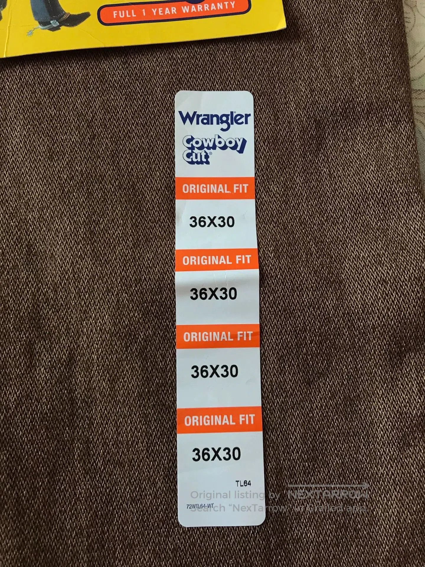 Wrangler Wrangler 13MWZ Brown Jeans W36L30. Size US 36 / EU 52 - 7 Thumbnail