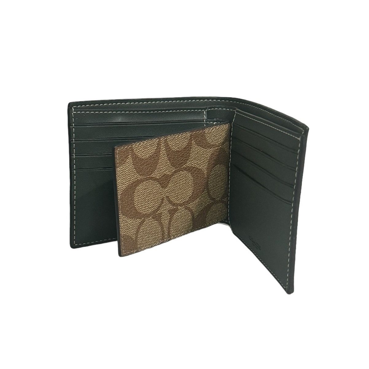 Coach Coach Men's 3 In 1 Wallet In Signature Canvas Varsity Motif Size ONE SIZE - 4 Thumbnail