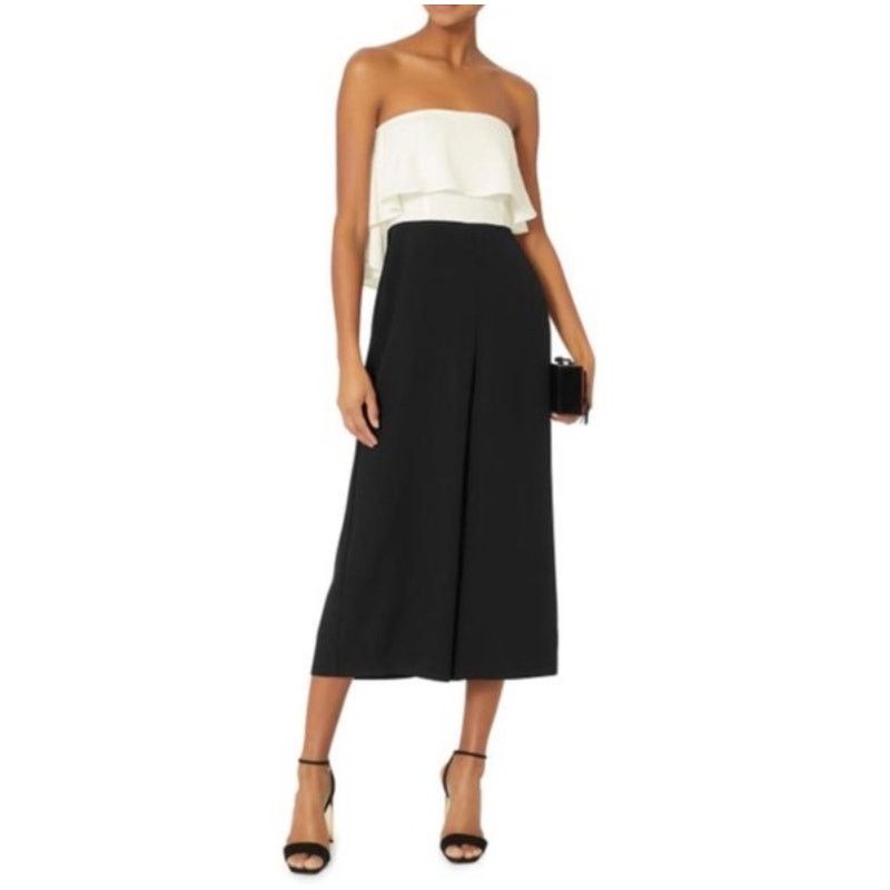 INTERMIX INTERMIX Black White Loddie Strapless Jumpsuit Size 6 Size 28" / US 6 / IT 42 - 1 Thumbnail