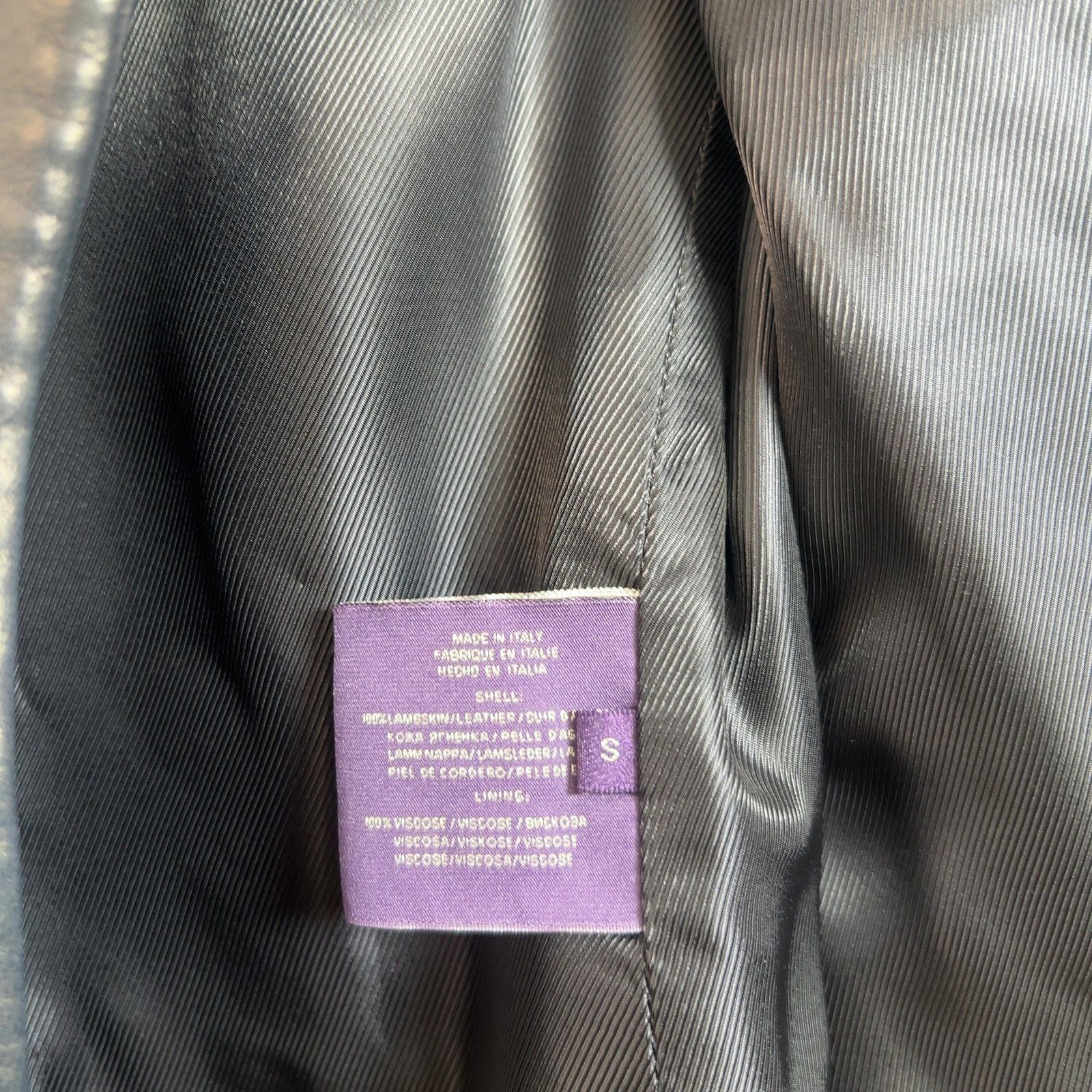 Ralph Lauren Ralph Lauren Purple Label Navy Leather Blazer Jacket Size S Size US M / EU 48-50 / 2 - 7 Thumbnail