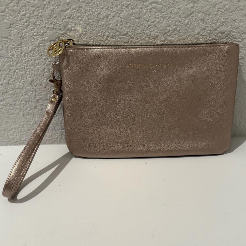 Designer Adrienne Vittadini Gold Charging Wristlet Clutch Powerbank Grailed