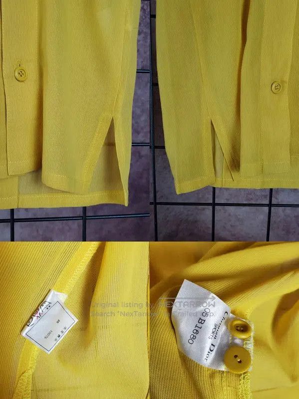 Dior Dior Lemon Yellow Short Sleeve Shirt . Size S / US 4 / IT 40 - 6 Thumbnail