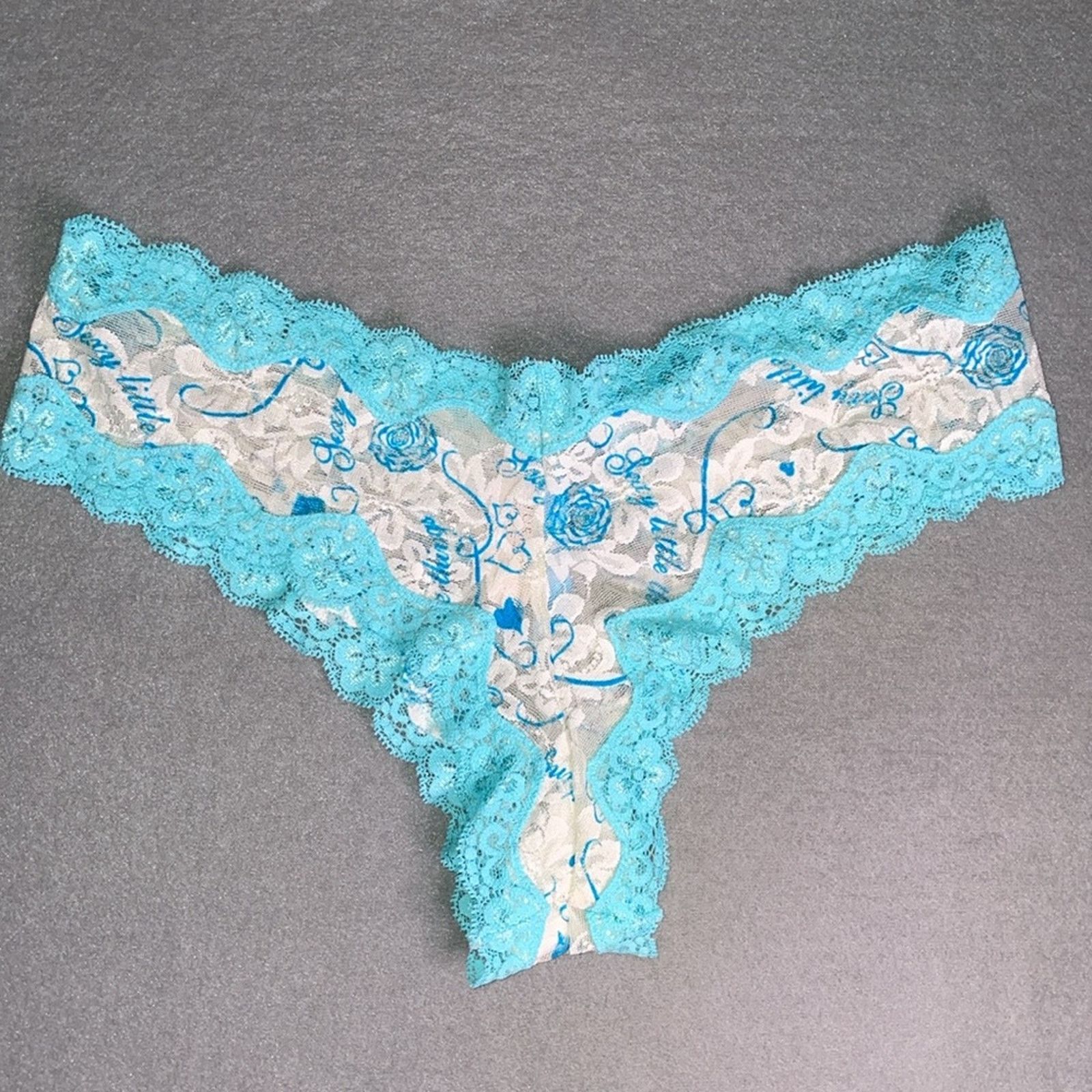Victoria's Secret Sexy Little Things Panties VS Panty Something Blue Size ONE SIZE - 8 Thumbnail
