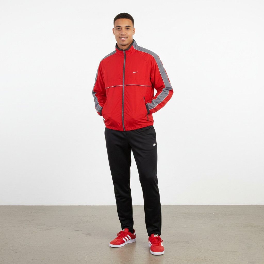 Nike Nike Men M4Jacket Lightweight Vtg Red Oldschool 4421 Size US M / EU 48-50 / 2 - 1 Thumbnail