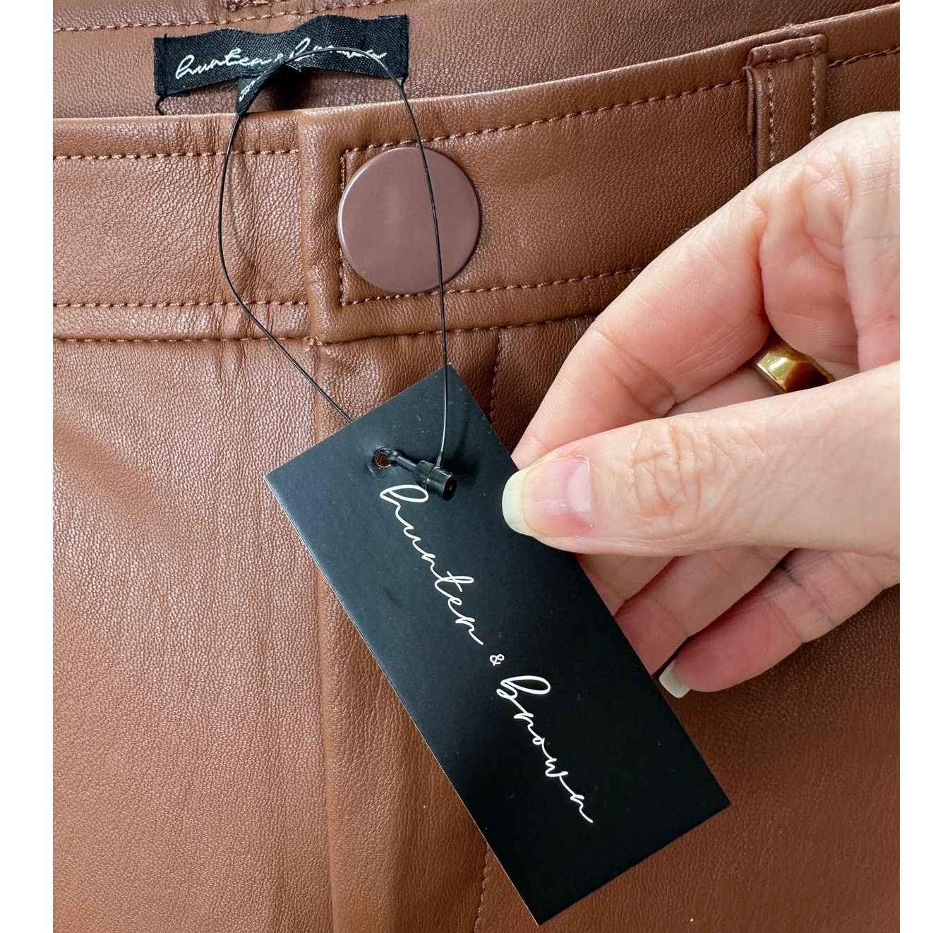 Other NWT Hunter & Brown Faux Leather High Waist Skinny Pant S Size 25" / US 0 / IT 36 - 6 Thumbnail