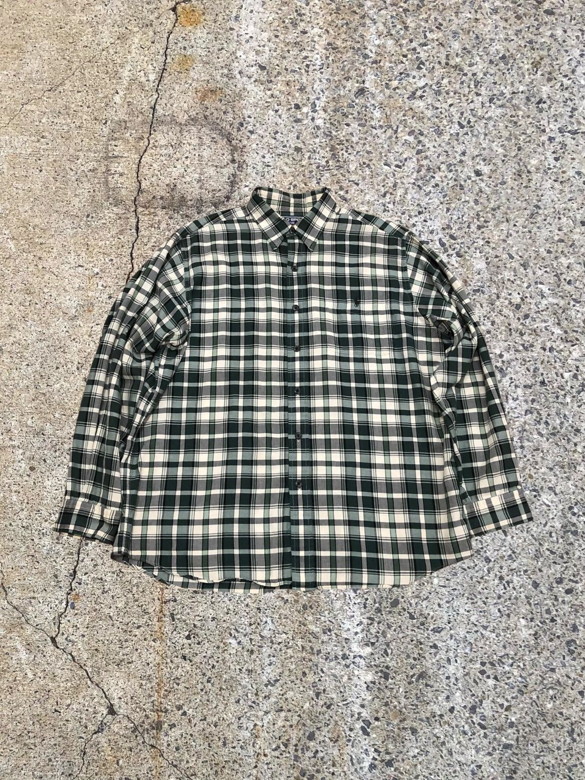 Polo Ralph Lauren Vintage Polo Sport Ralph Lauren Plaid Flannel Workshirt Size US L / EU 52-54 / 3 - 1 Thumbnail