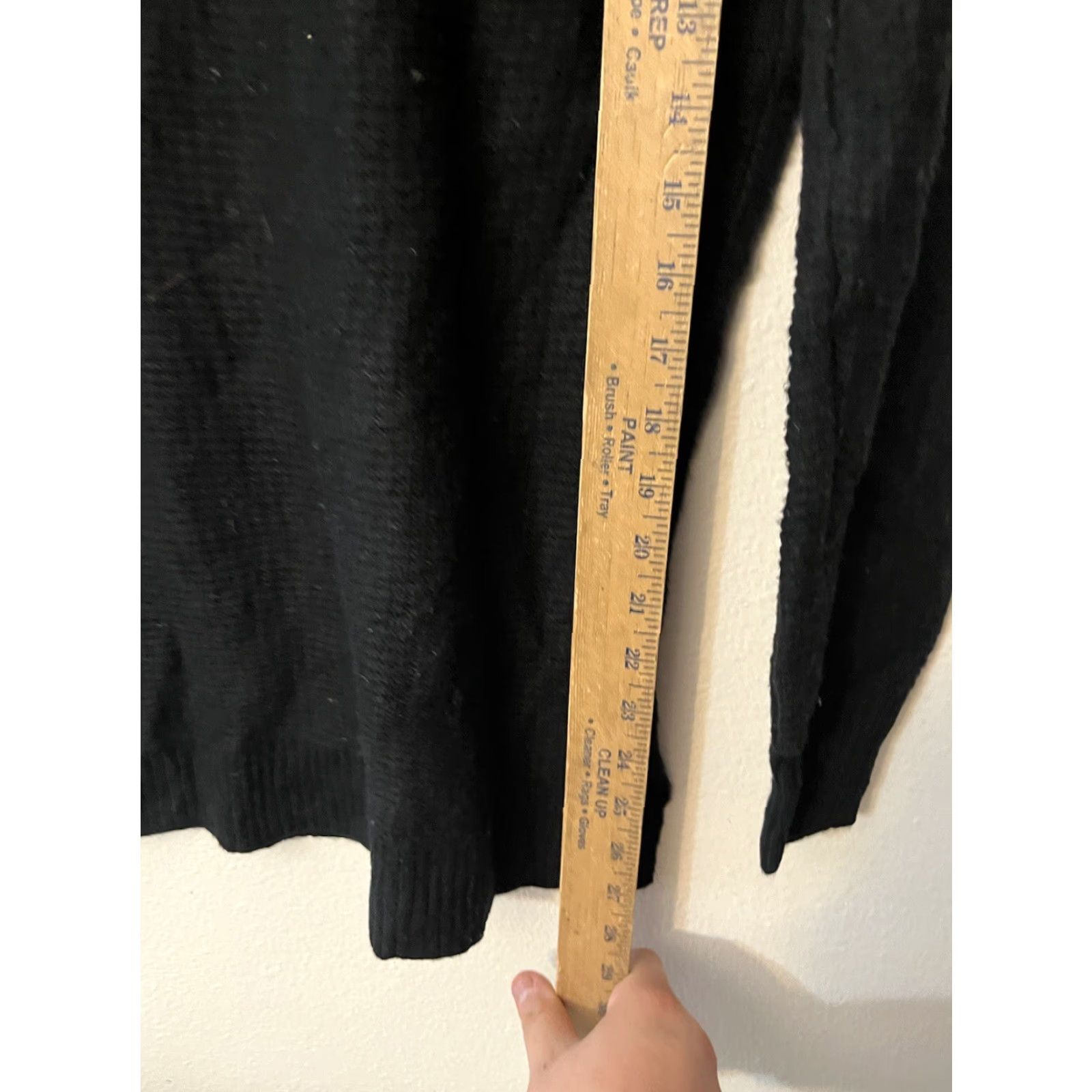 Gap VINTAGE Gap Women Solid Long Sleeve Round Neck T-Shirt Small Black Basic Oversized Size S / US 4 / IT 40 - 4 Thumbnail