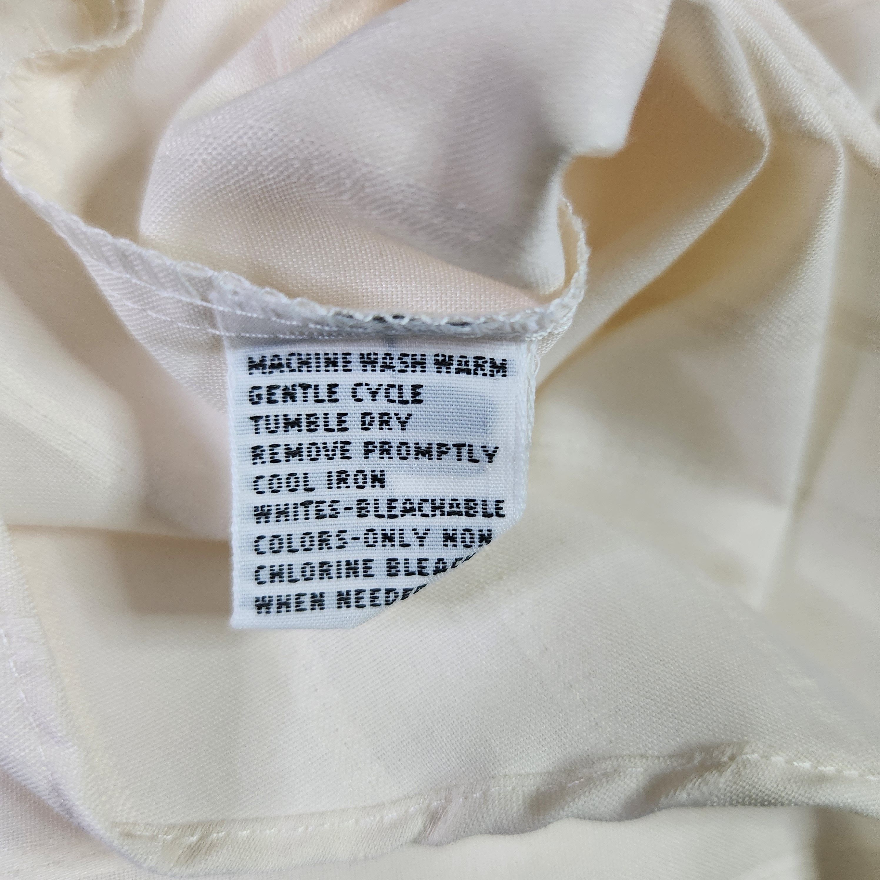 Van Heusen VINTAGE Van Heusen Half Sleeve Dress Shirt 15.5 Cream Stripe Size US L / EU 52-54 / 3 - 8 Thumbnail