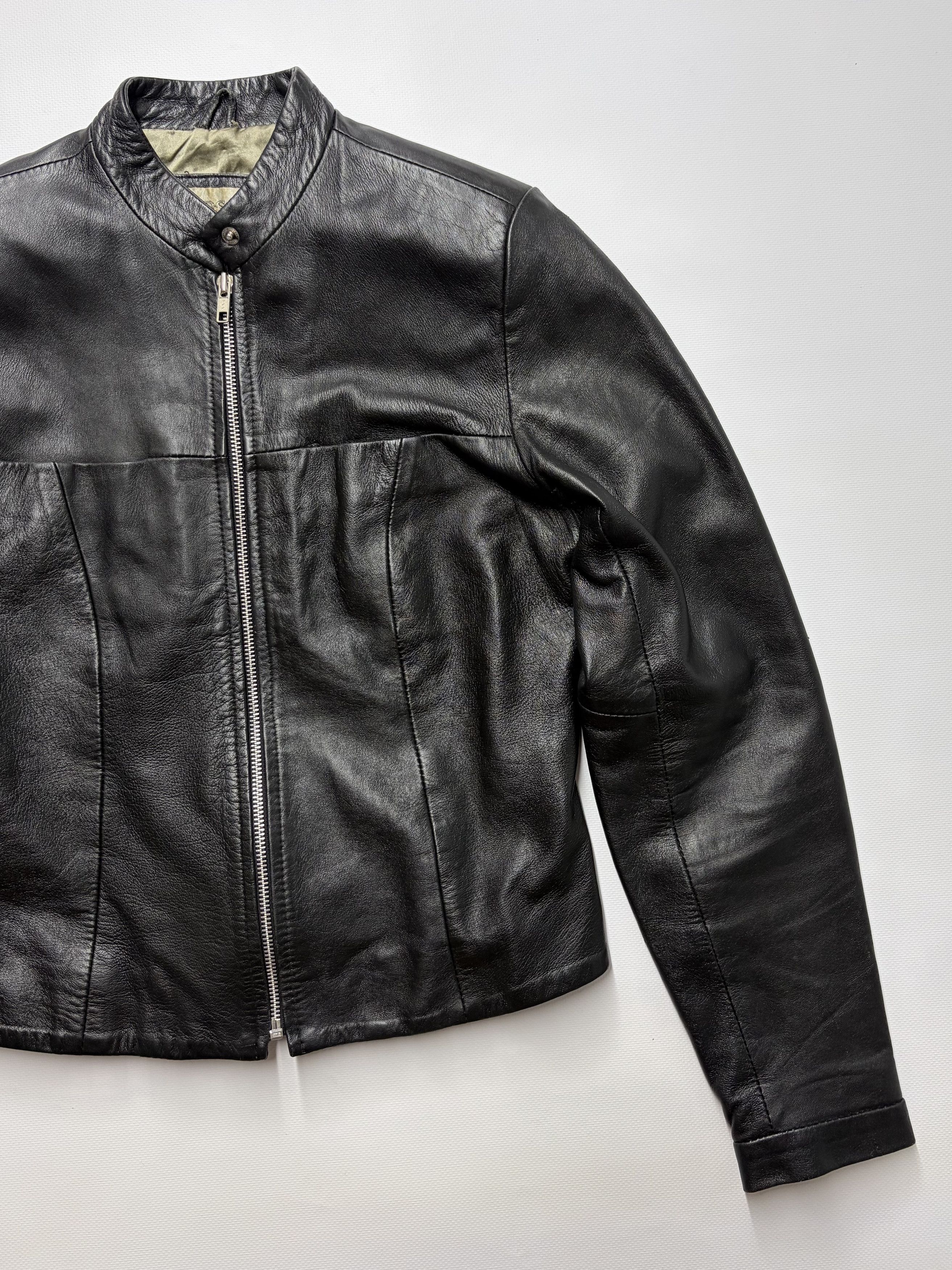 Vintage Vintage Women's Crop Leather Jacket Size M / US 6-8 / IT 42-44 - 2 Thumbnail