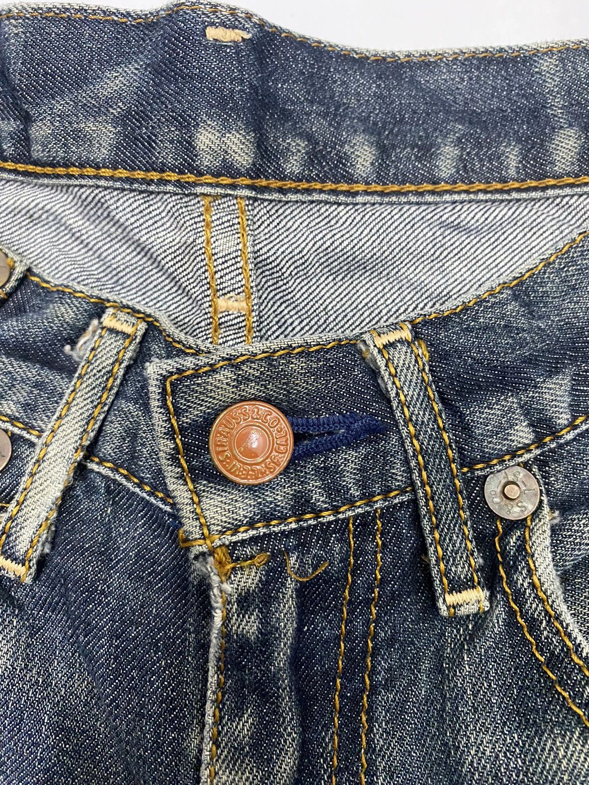Levi's × Vintage 🔥Levi’s 517 BOOTCUT DISTRESS DENIM JEANS Size 29" - 9 Thumbnail