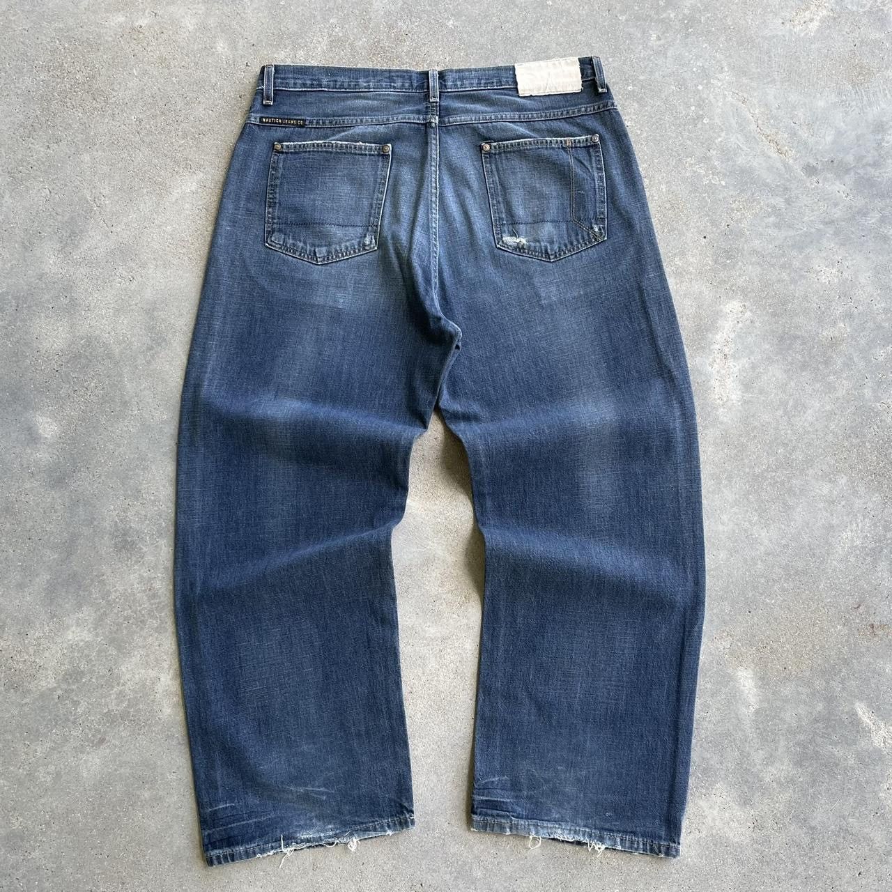 Japanese Brand × Vintage Crazy vintage baggy Y2K wide leg Nautica cyber skater pants Size US 38 / EU 54 - 4 Thumbnail