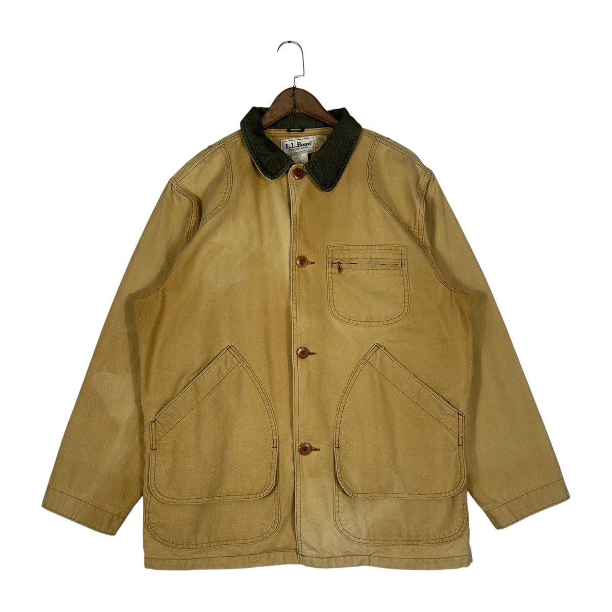 L.L. Bean Vintage L.L. Bean Field Coat Barn Jacket Tan Canvas Size US L / EU 52-54 / 3 - 1 Thumbnail