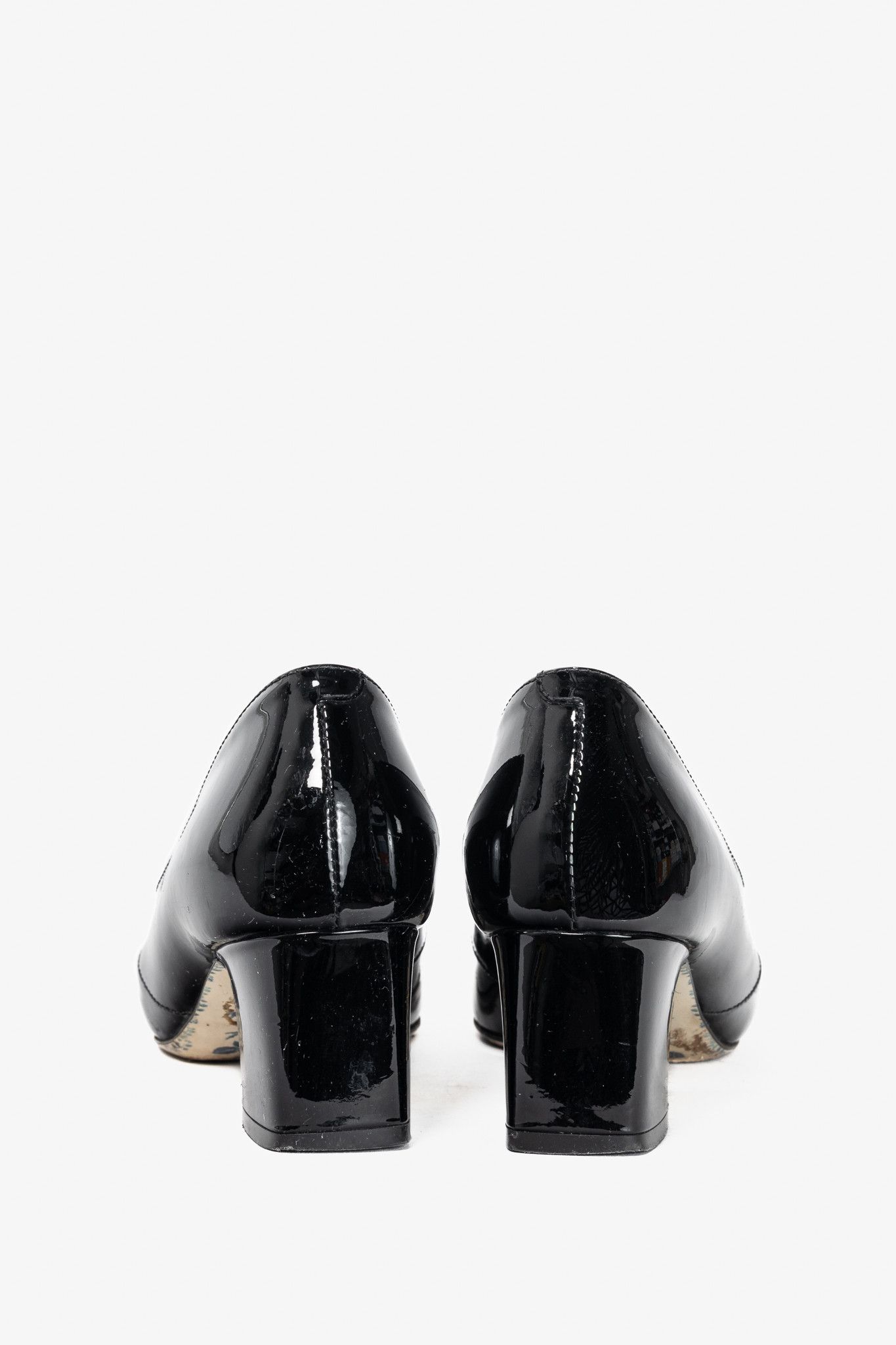 Gucci Gucci Victoire Black Patent-Leather GG Loafer Pumps Size US 4.5 / IT 34.5 - 3 Thumbnail