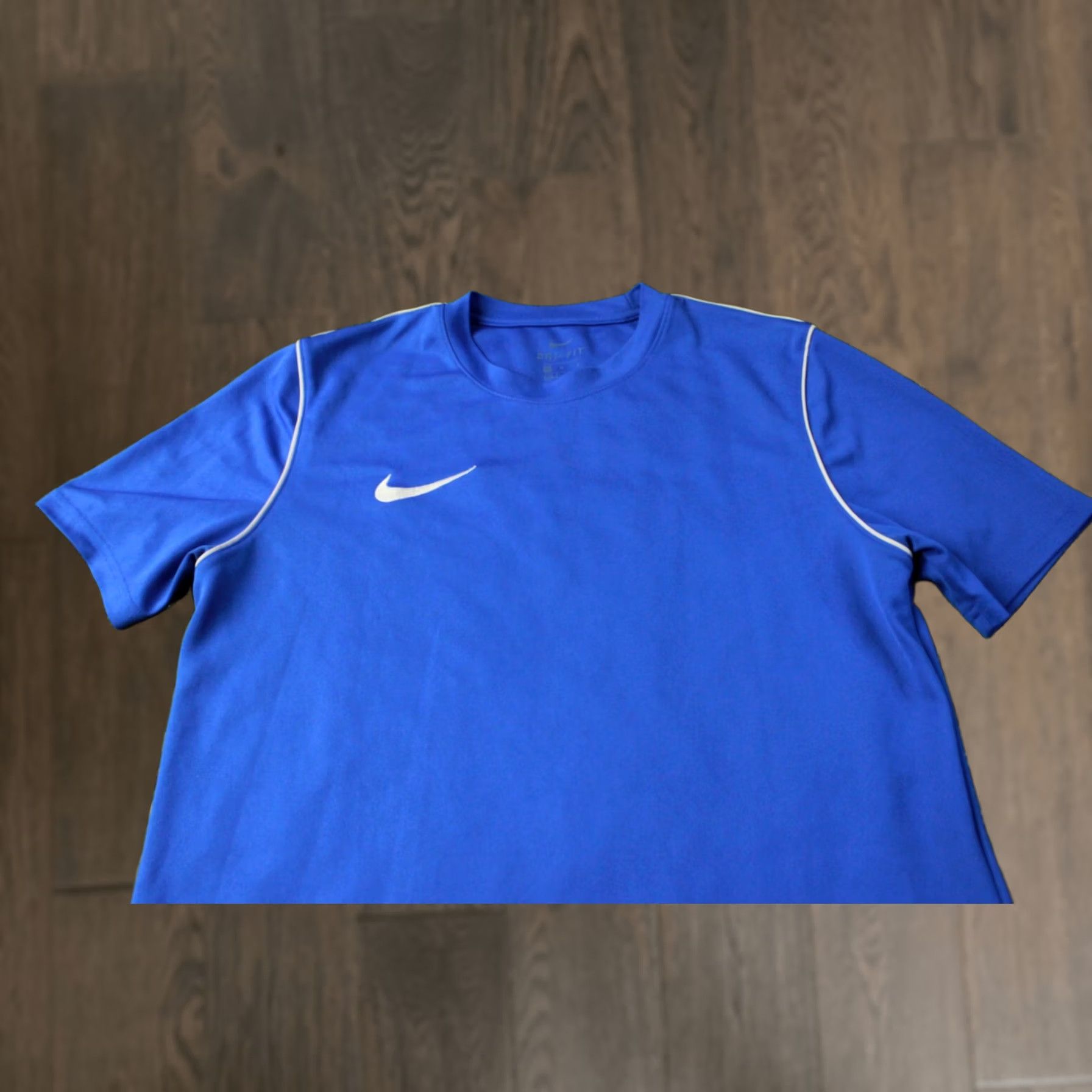 Nike Nike Dri-Fit Park Original 2020 Men Football Training Shirt Jersey Tee Size M Blue and White Shirt Mens Size US M / EU 48-50 / 2 - 1 Thumbnail