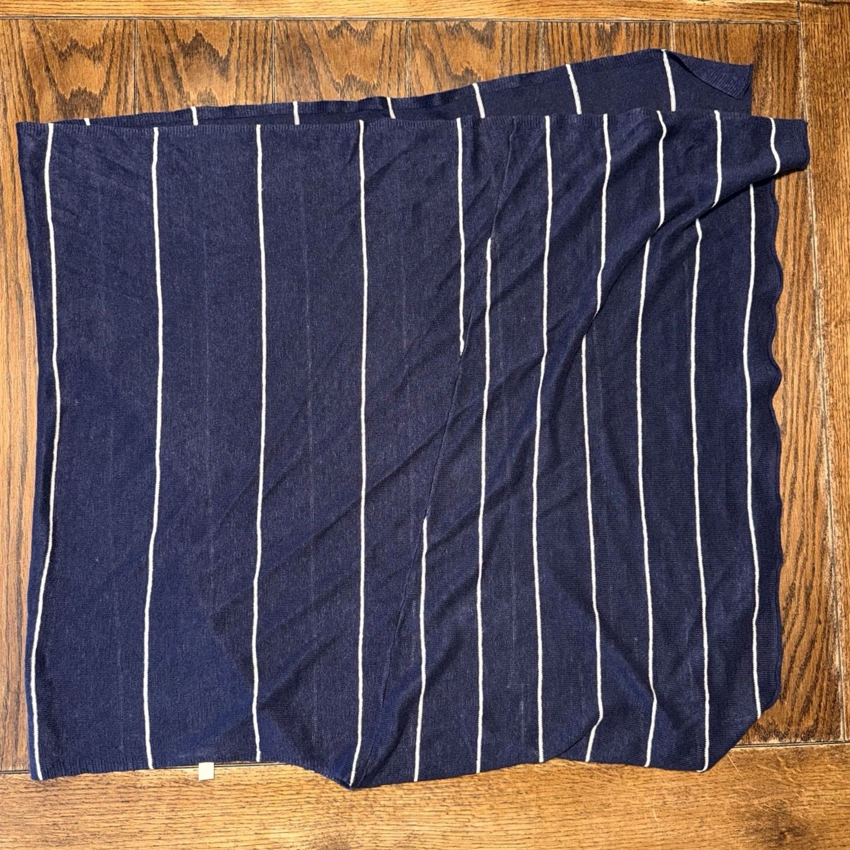 Eileen Fisher Eileen Fisher Poncho Womens One Size Blue White Striped Size ONE SIZE - 3 Thumbnail