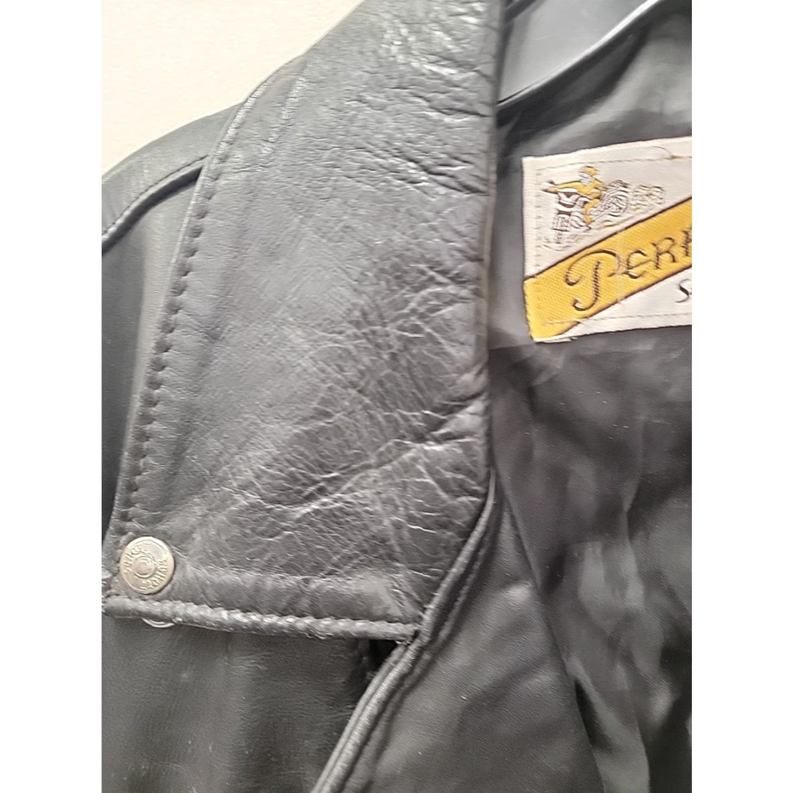 Schott VINTAGE Schott Perfecto Mens Jacket Black USA 46 Leather Motorcycle - 36? Size US S / EU 44-46 / 1 - 6 Thumbnail