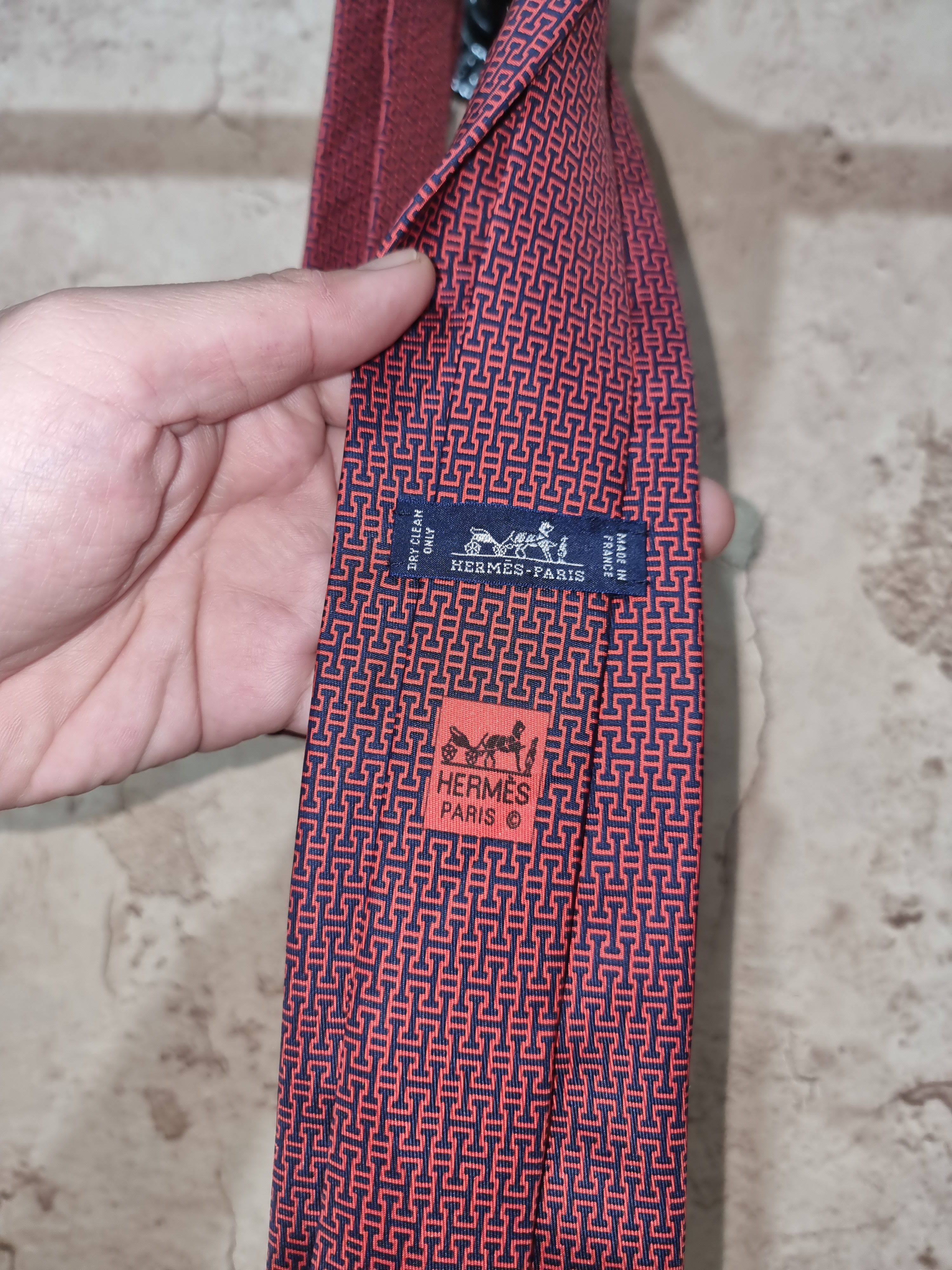 Hermes Hermes H Logo Silk tie Size ONE SIZE - 2 Thumbnail