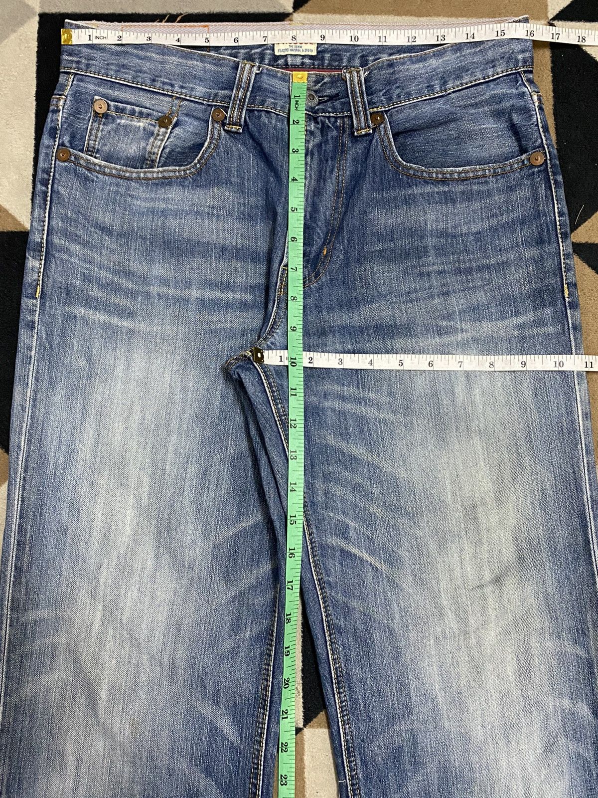 Old Navy Vintage Japanese Brands Navy Faded Wash Loose Jeans Size US 32 / EU 48 - 9 Thumbnail