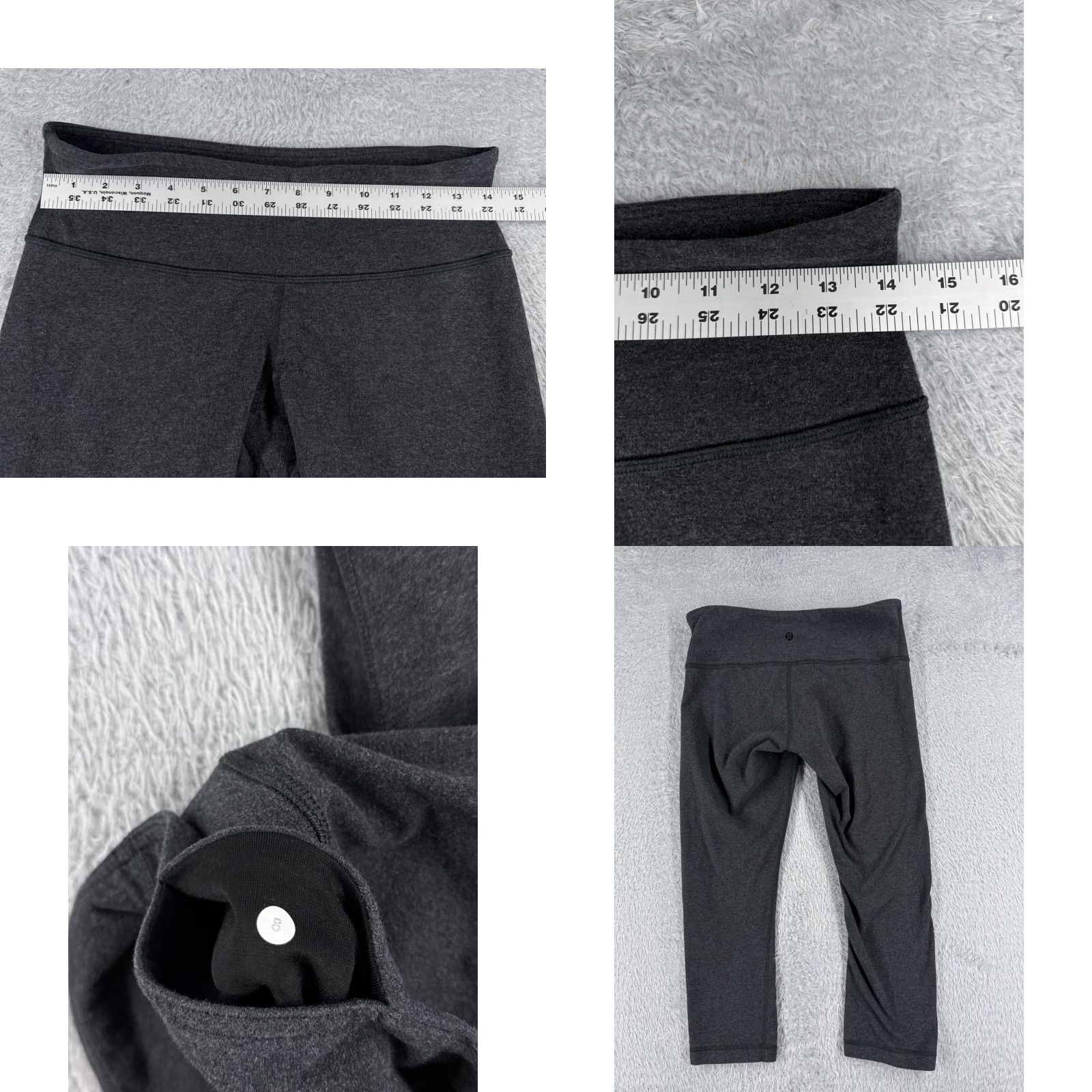 Lululemon Lululemon Pants Womens 8 Gray Wunder Under Low Rise Crop 20" Yoga Gym Cropped Leggings Pockets 8 Gray Activewear Womens Size 30" / US 8 / IT 44 - 8 Thumbnail
