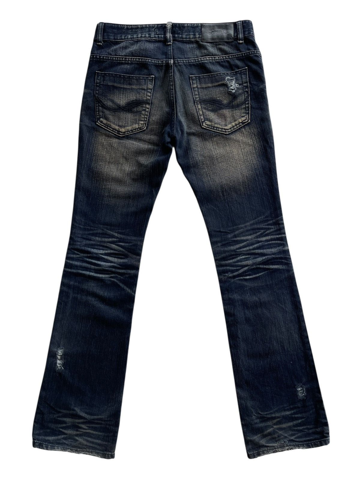 Japanese Brand CavariA Distressed Flare Denim Size US 30 / EU 46 - 2 Thumbnail