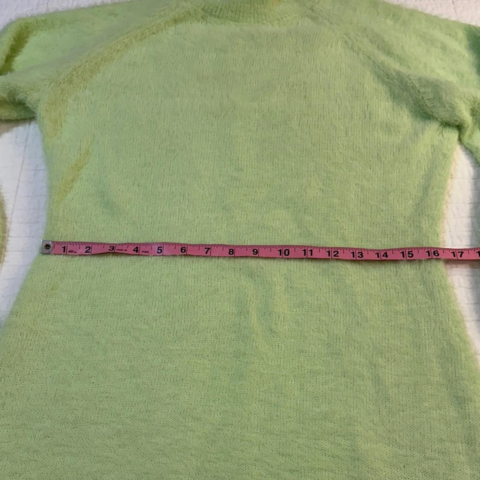 Bardot Fuzzy Limelight XL Cowl Neck Sweater Dress NWOT $150