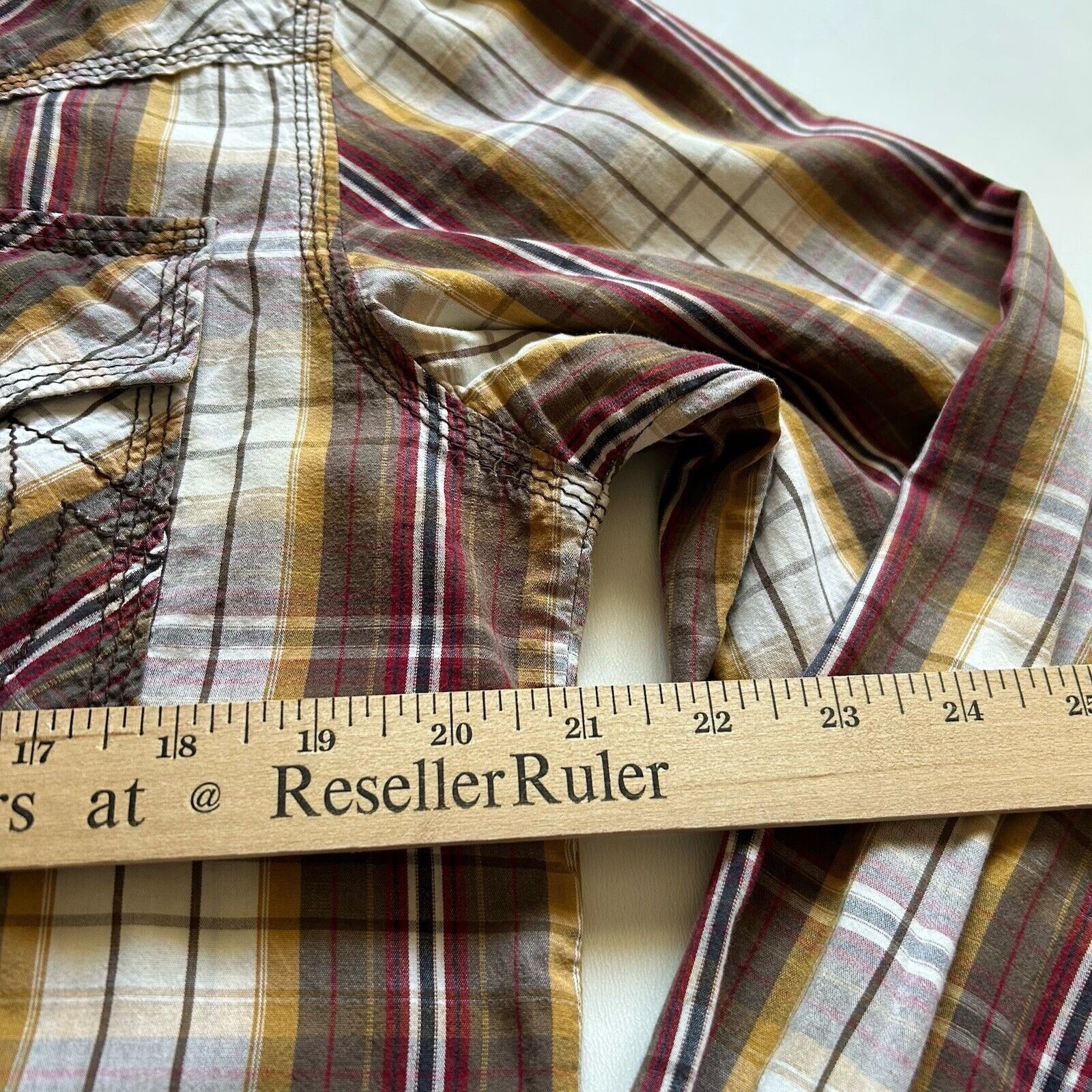 True Religion True Religion Long Sleeve Plaid Button Up Pearl Snap Shirt Size US L / EU 52-54 / 3 - 7 Thumbnail