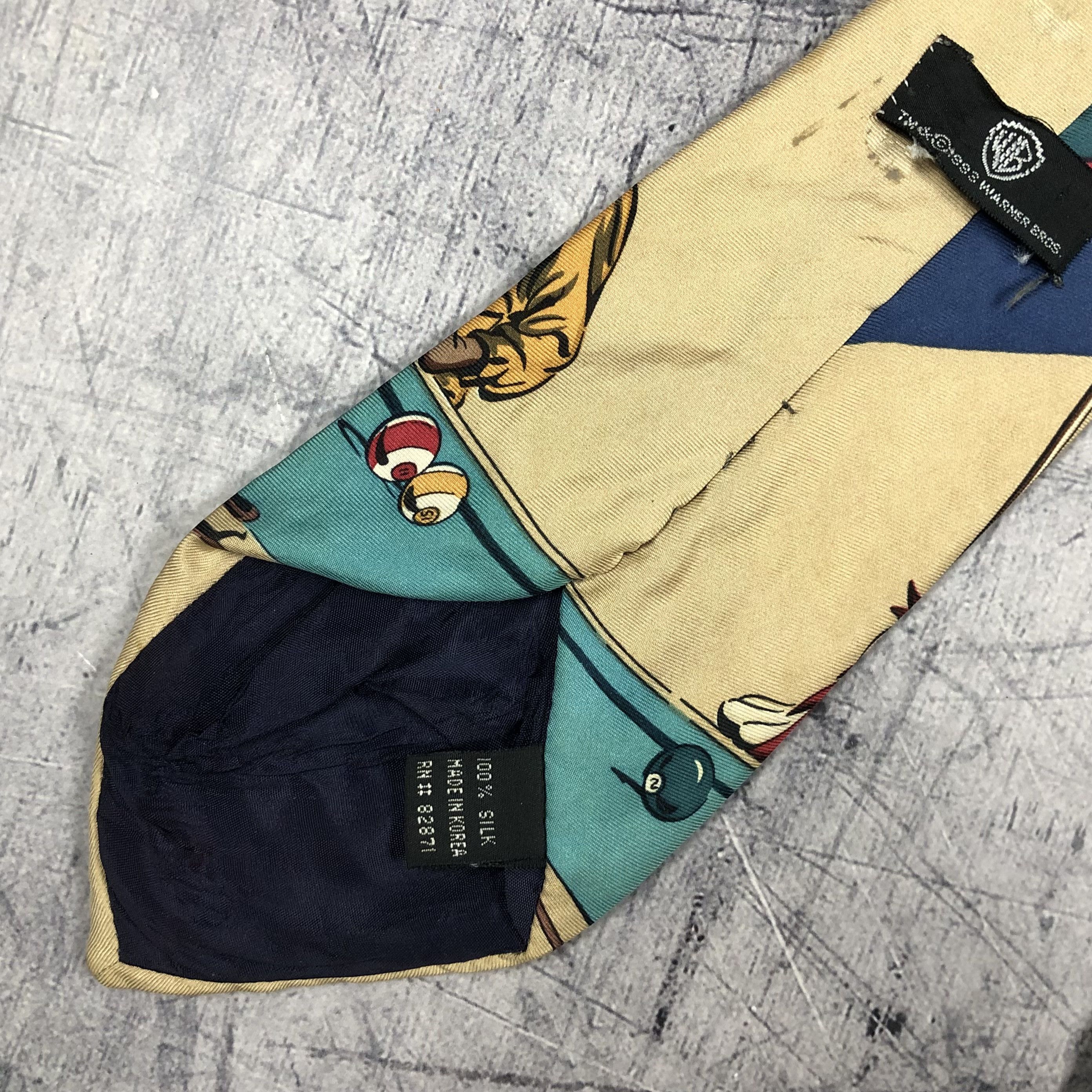 Warner Bros Vintage 1992 Warner Bros Billiards Looney Tunes Tie Size ONE SIZE - 8 Thumbnail