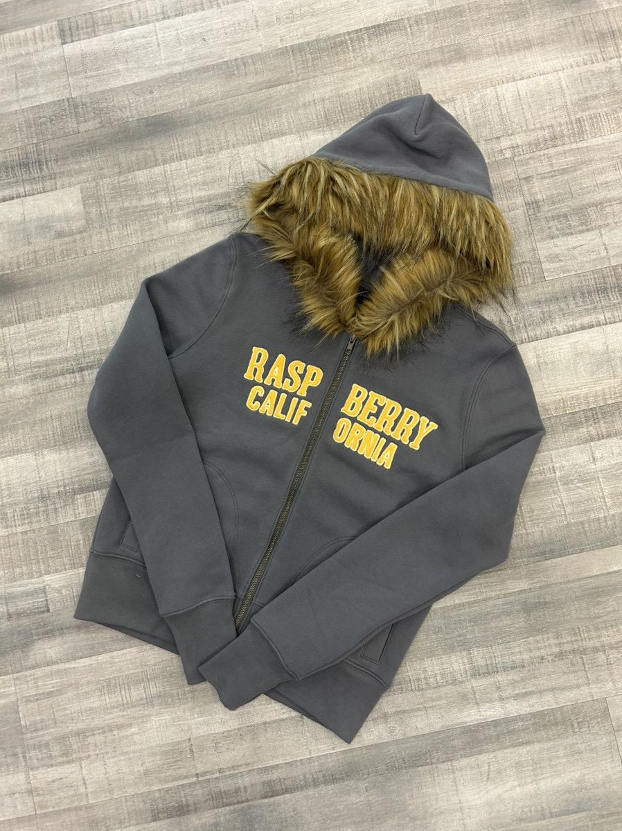 The GV Gallery The GV Gallery Womens Paris Hilton Faux Fur Zip Up Hoodie Size L / US 10 / IT 46 - 2 Thumbnail