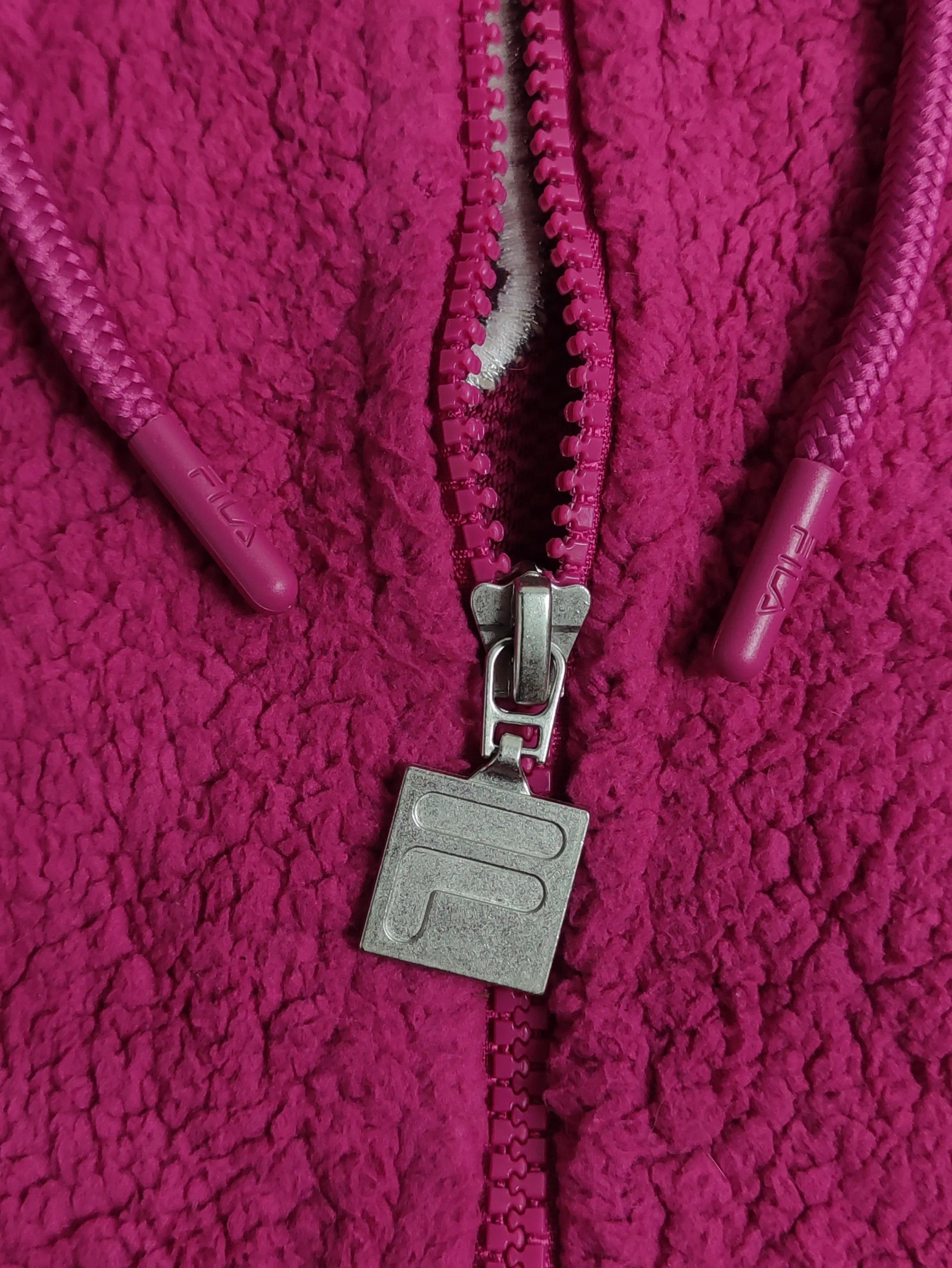 Fila FILA Sherpa Fleece Zip-Up Hoodie Magenta Size US XL / EU 56 / 4 - 4 Thumbnail