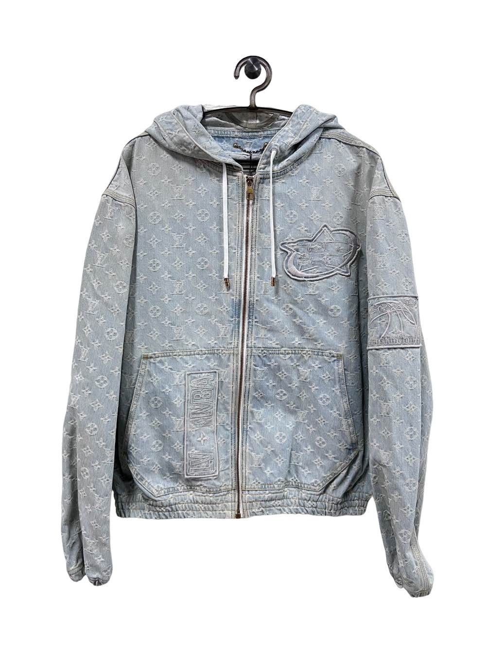 Louis Vuitton × NBA Louis Vuitton x NBA Denim Zip Up Jacket | Grailed