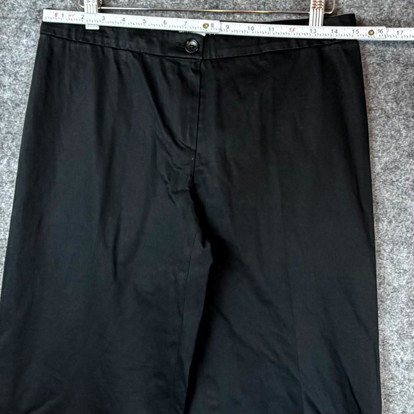 Armani Collezioni Armani Collezioni Dress Pants Womens 6 Black Cotton Straight Size 28" / US 6 / IT 42 - 3 Thumbnail