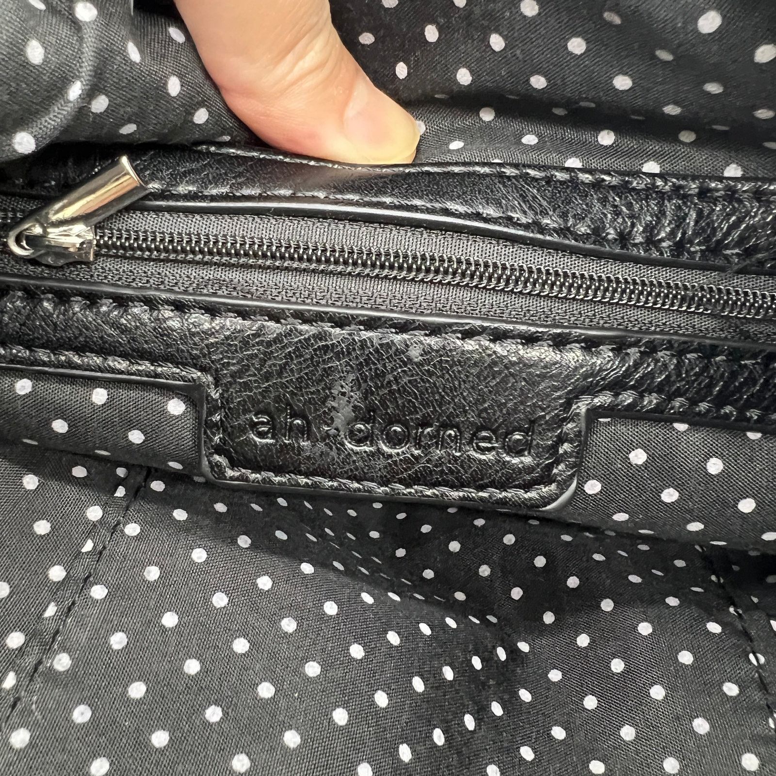 Other Ahdorned Double Zip Faux Leather Crossbody Black Size ONE SIZE - 3 Thumbnail