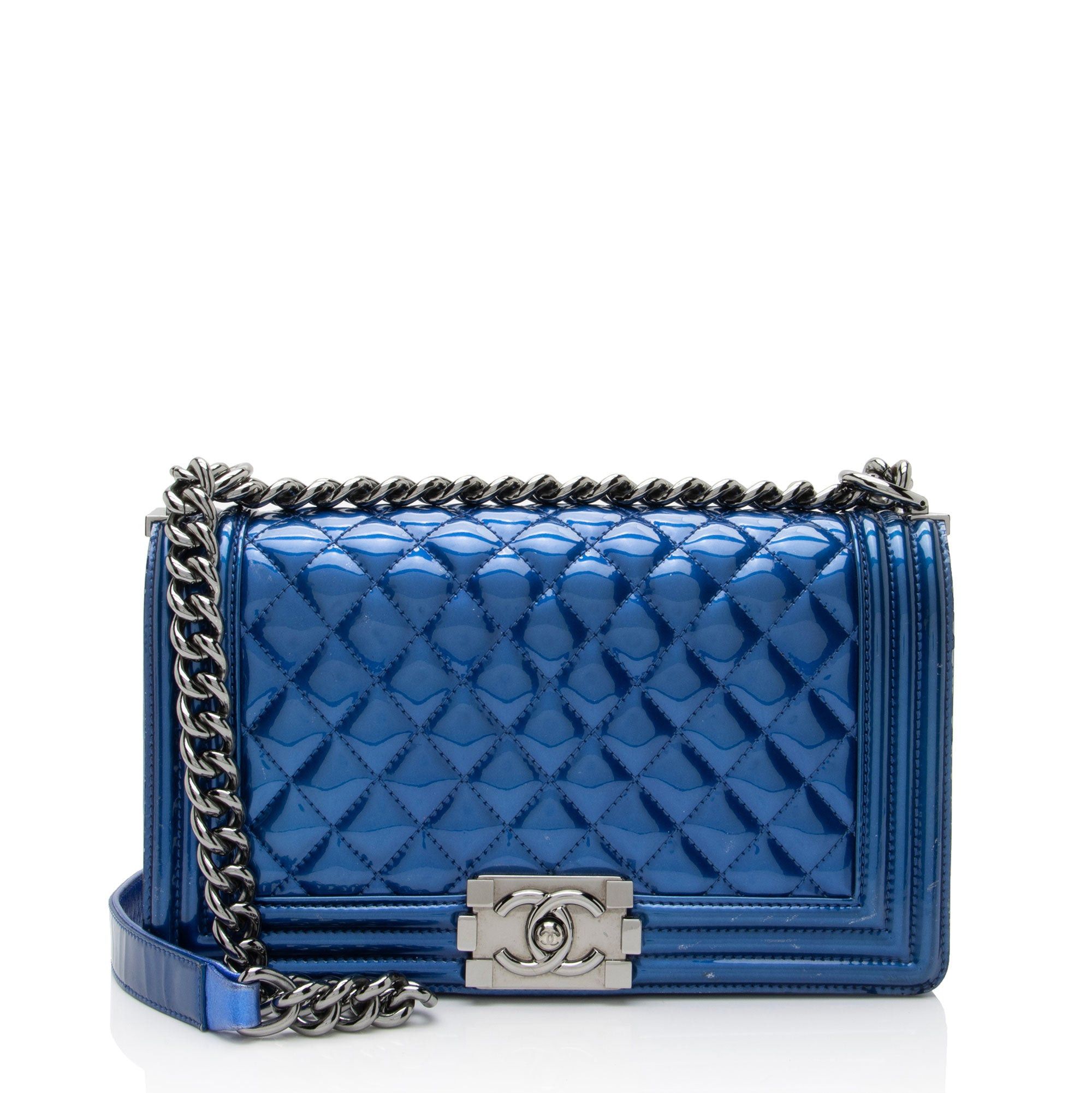 Chanel Chanel Metallic Patent Leather Old Medium Boy Bag Size ONE SIZE - 1 Thumbnail