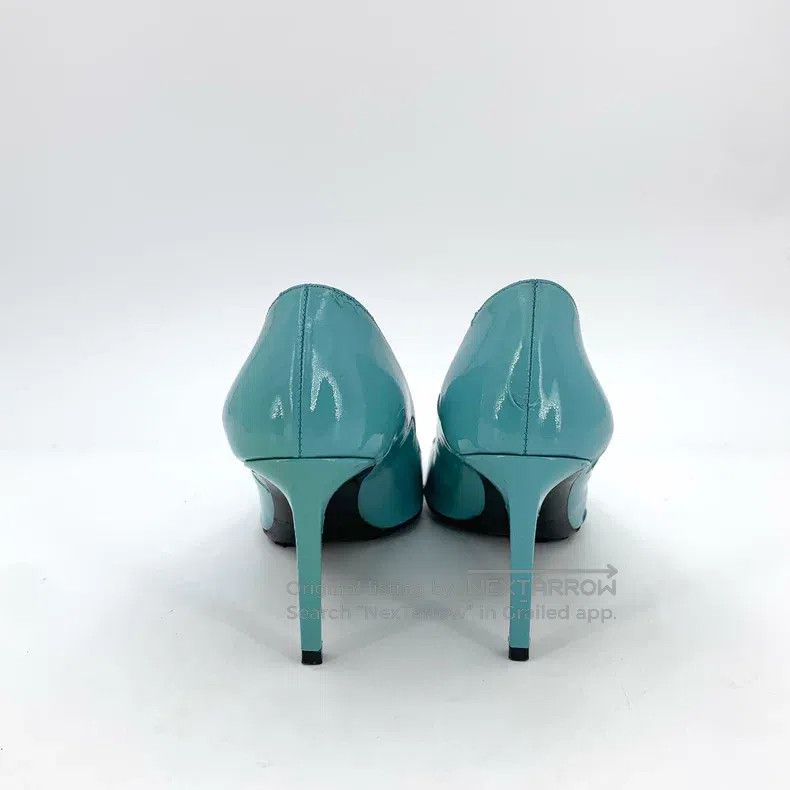 Saint Laurent Paris Saint Laurent Paris Light Blue Leather Pointed Toe High He Size US 8 / IT 38 - 4 Thumbnail