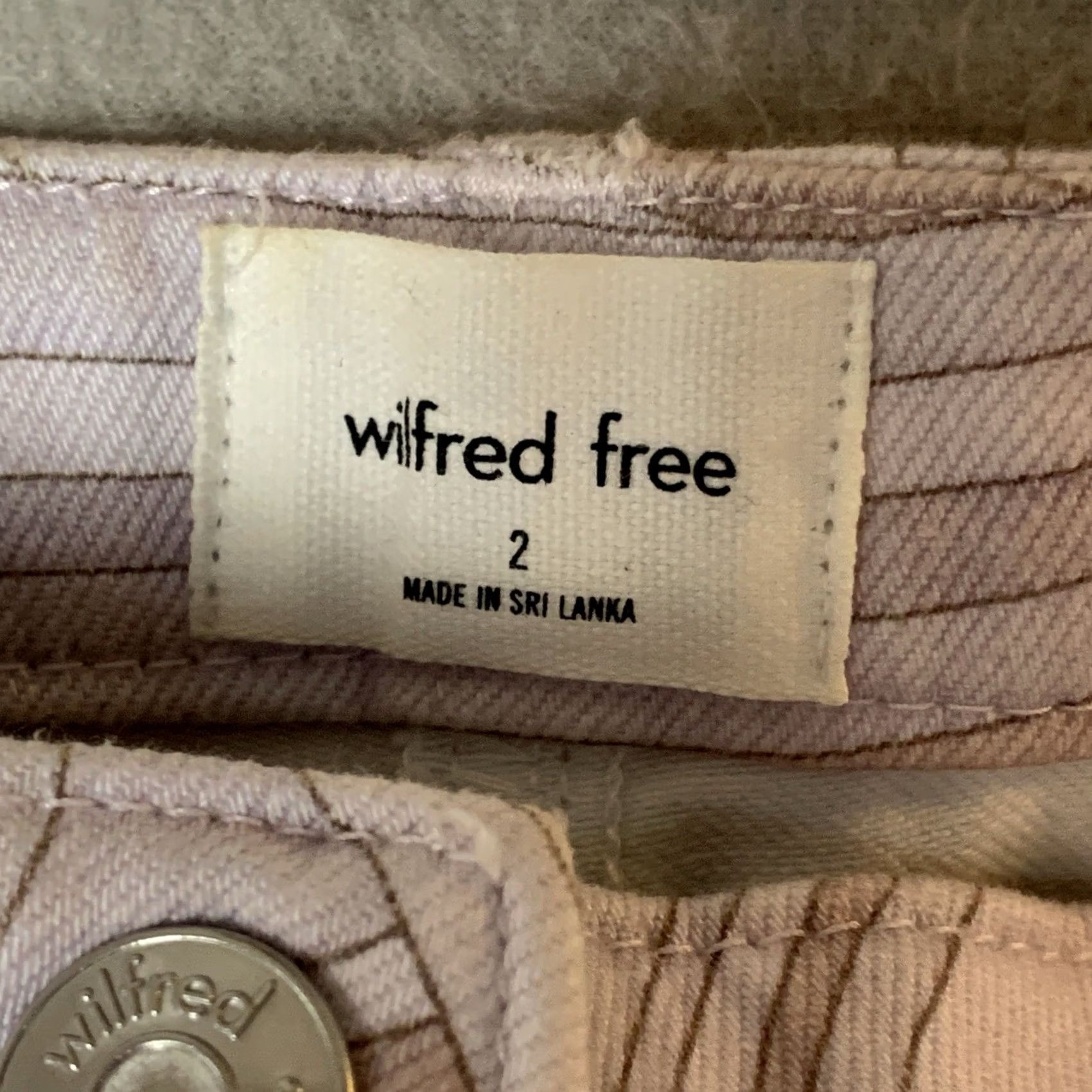 Vintage Wilfred Free Vera Pink Wide Leg Printed Swirls Denim Jeans Womens 2 Regular Size 26" / US 2 / IT 38 - 3 Thumbnail