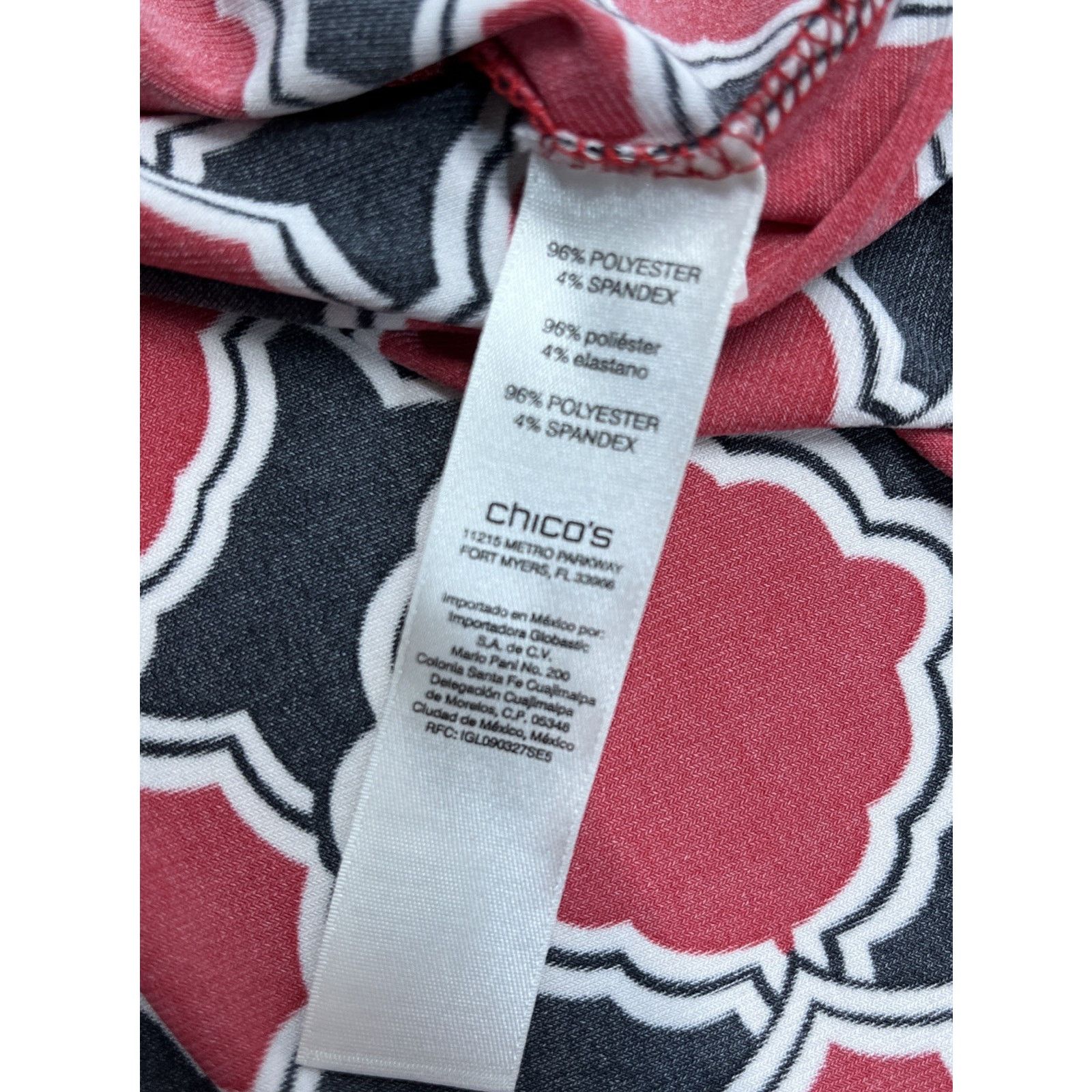 Chicos Chicos Womens Red Criss Cross Stretchy Top Size 2 L Size L / US 10 / IT 46 - 7 Thumbnail