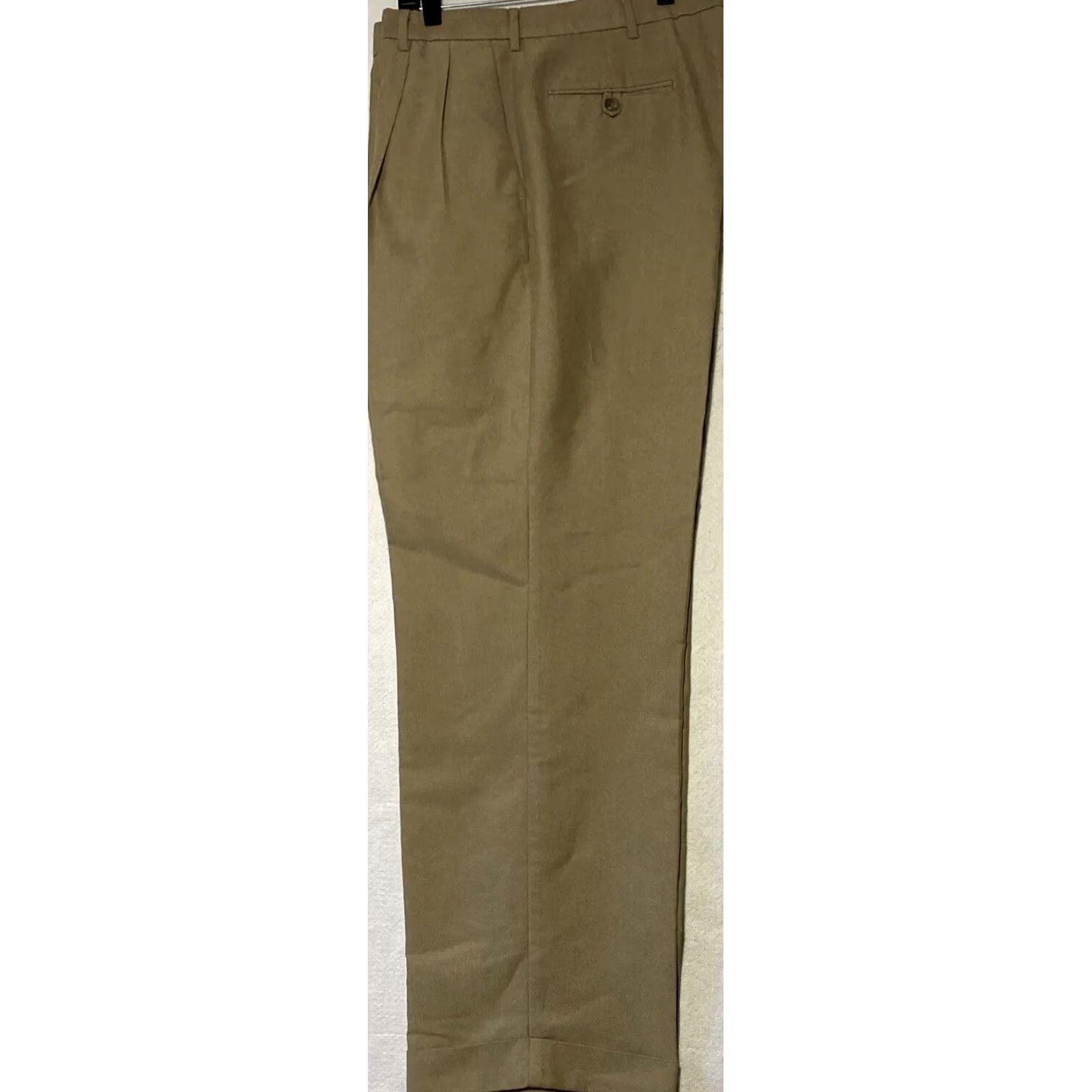 Dockers DOCKERS Pants Mens 34x32 Tan Classic Fit Pleated Front NWT / 29-43 Size US 34 / EU 50 - 5 Thumbnail